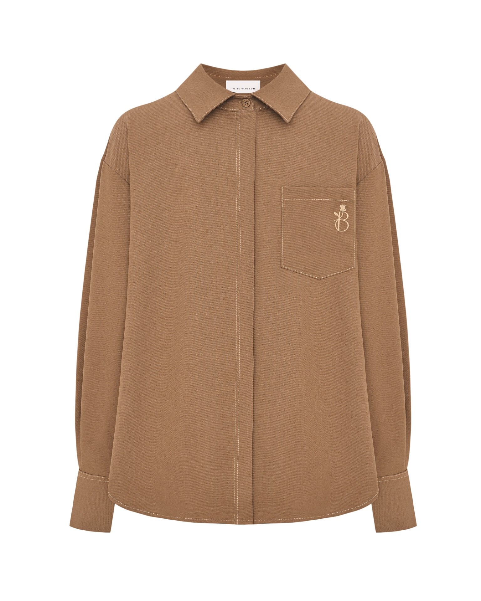 Shirt with hidden buttons