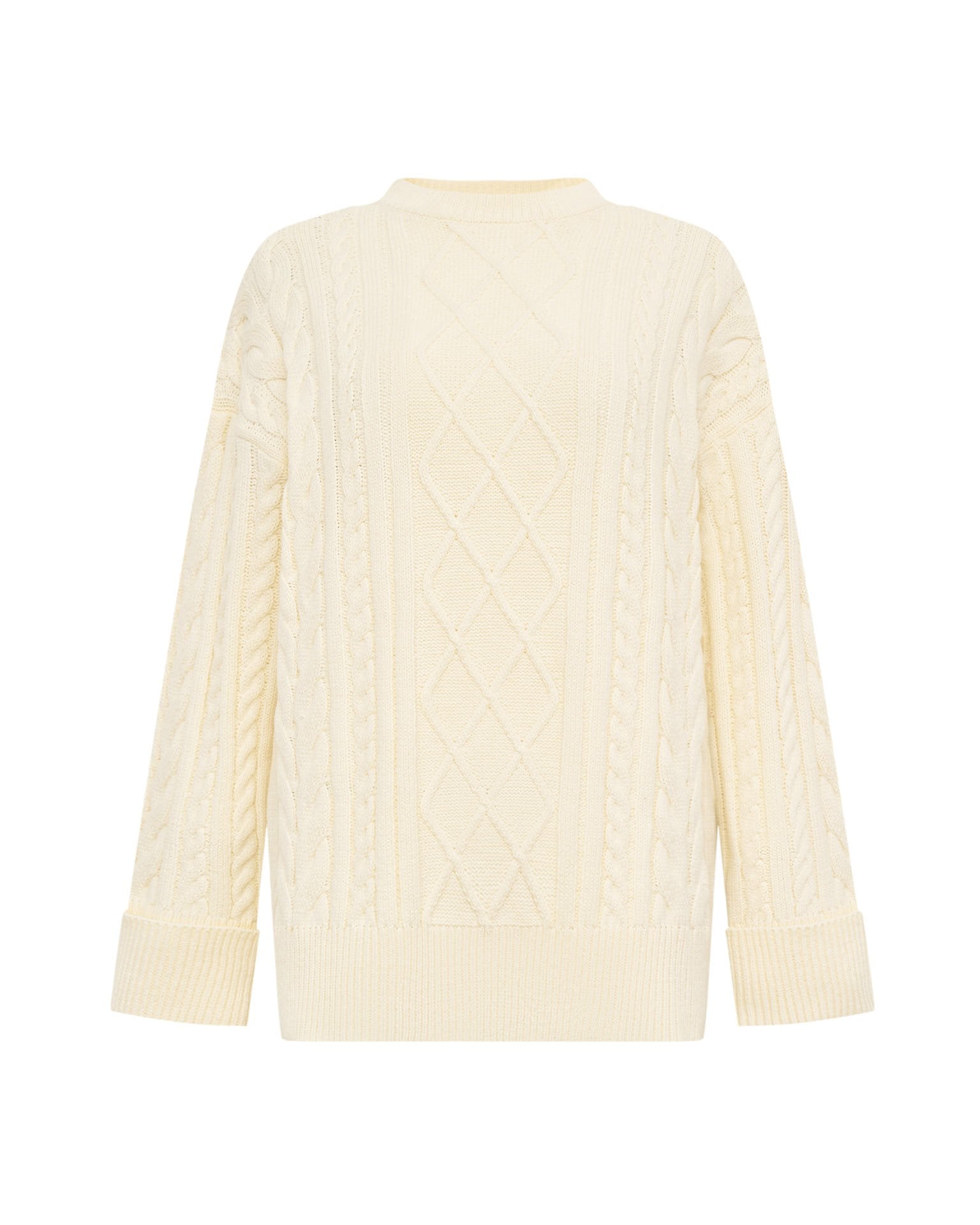 Textured jumper in cream