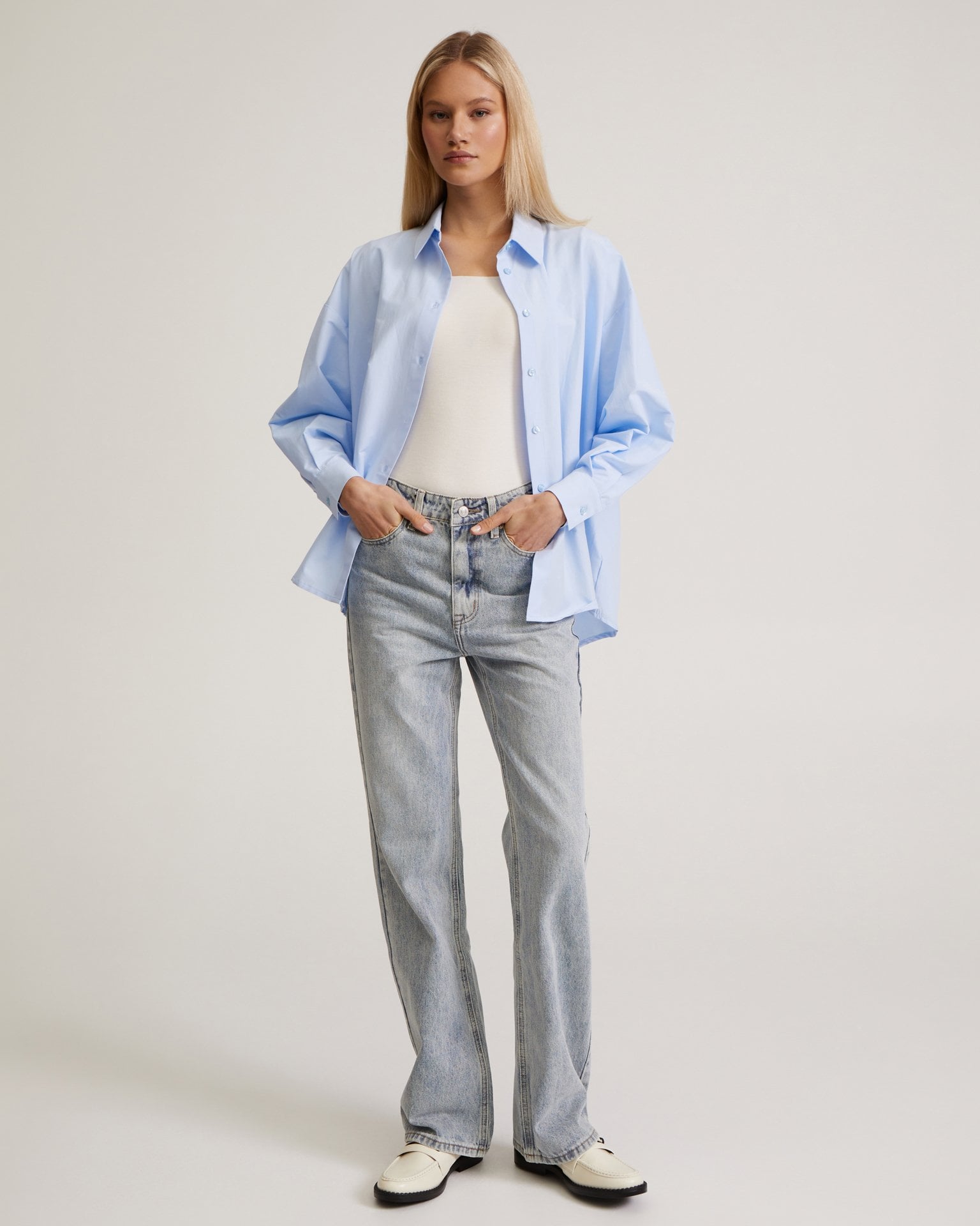 Grey-blue jeans
