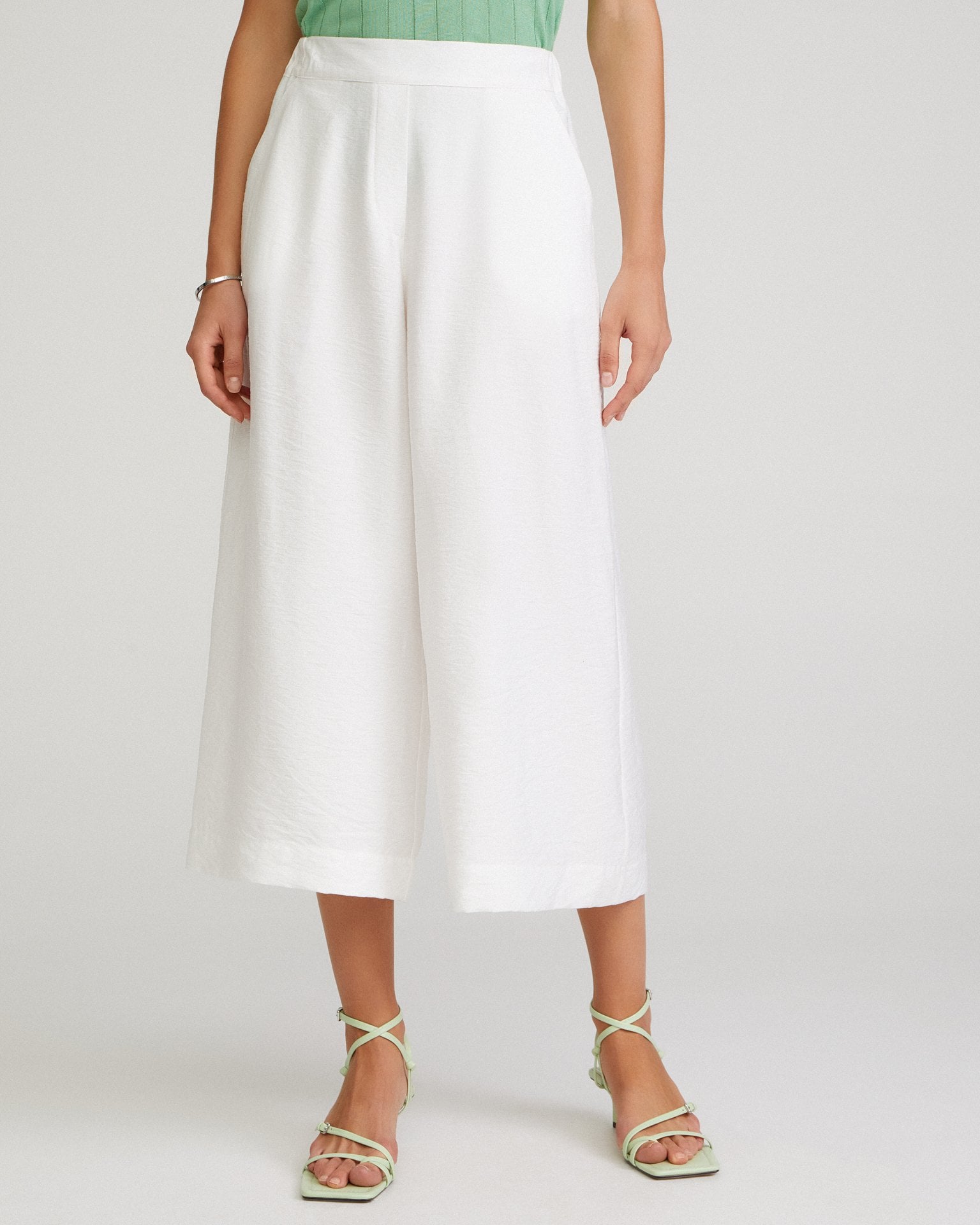Cropped palazzo trousers