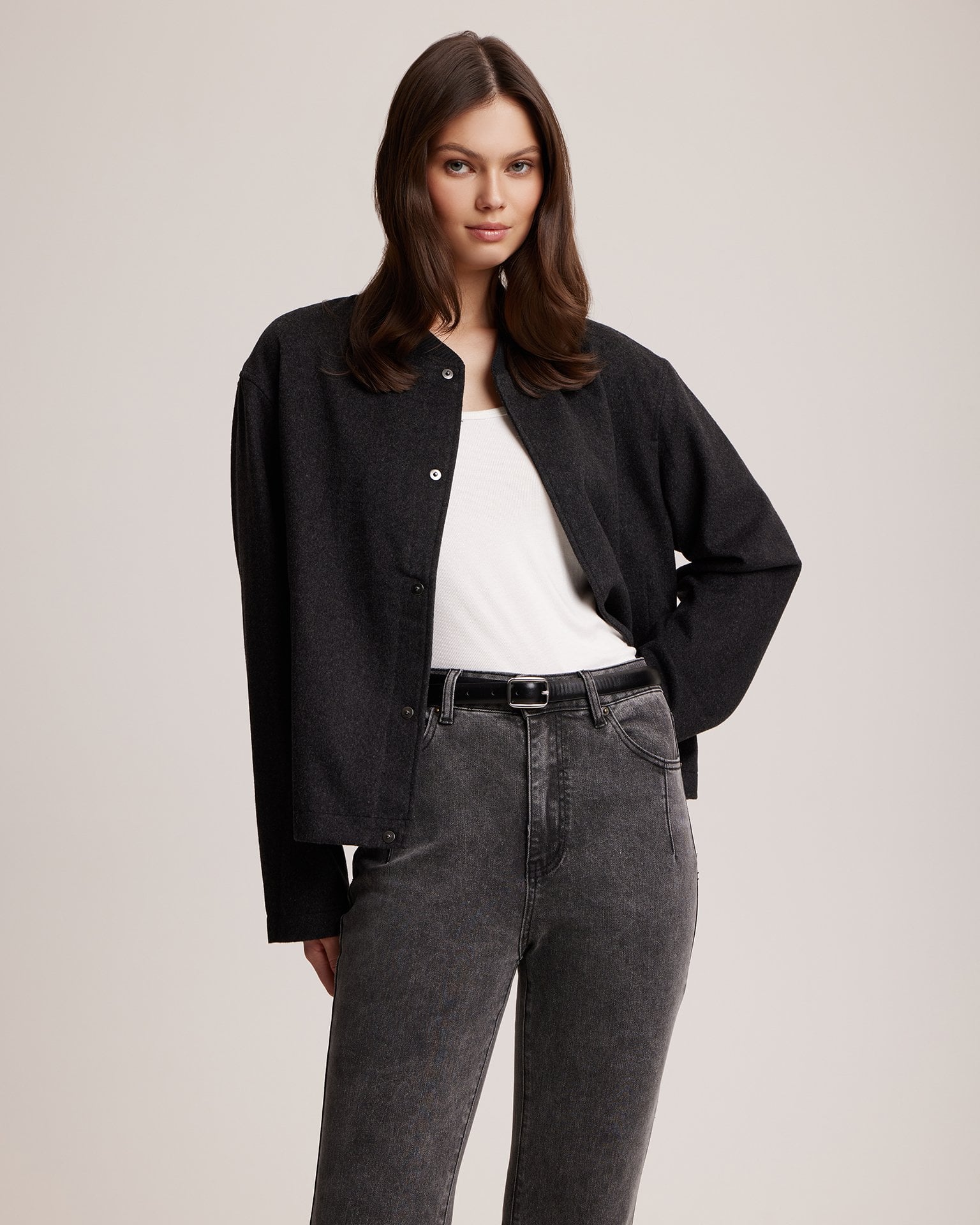 Jeans with topstitching