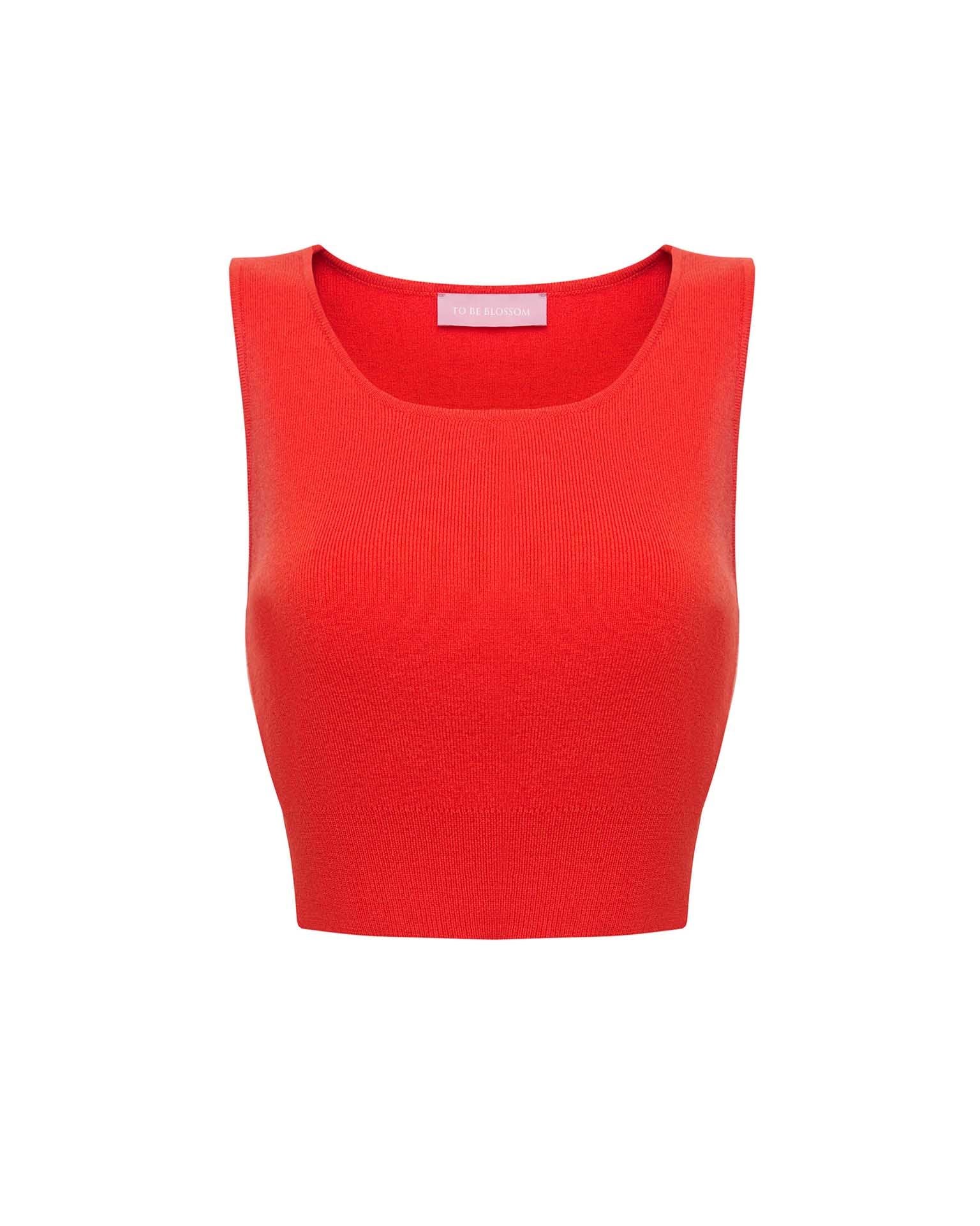 Red crop top