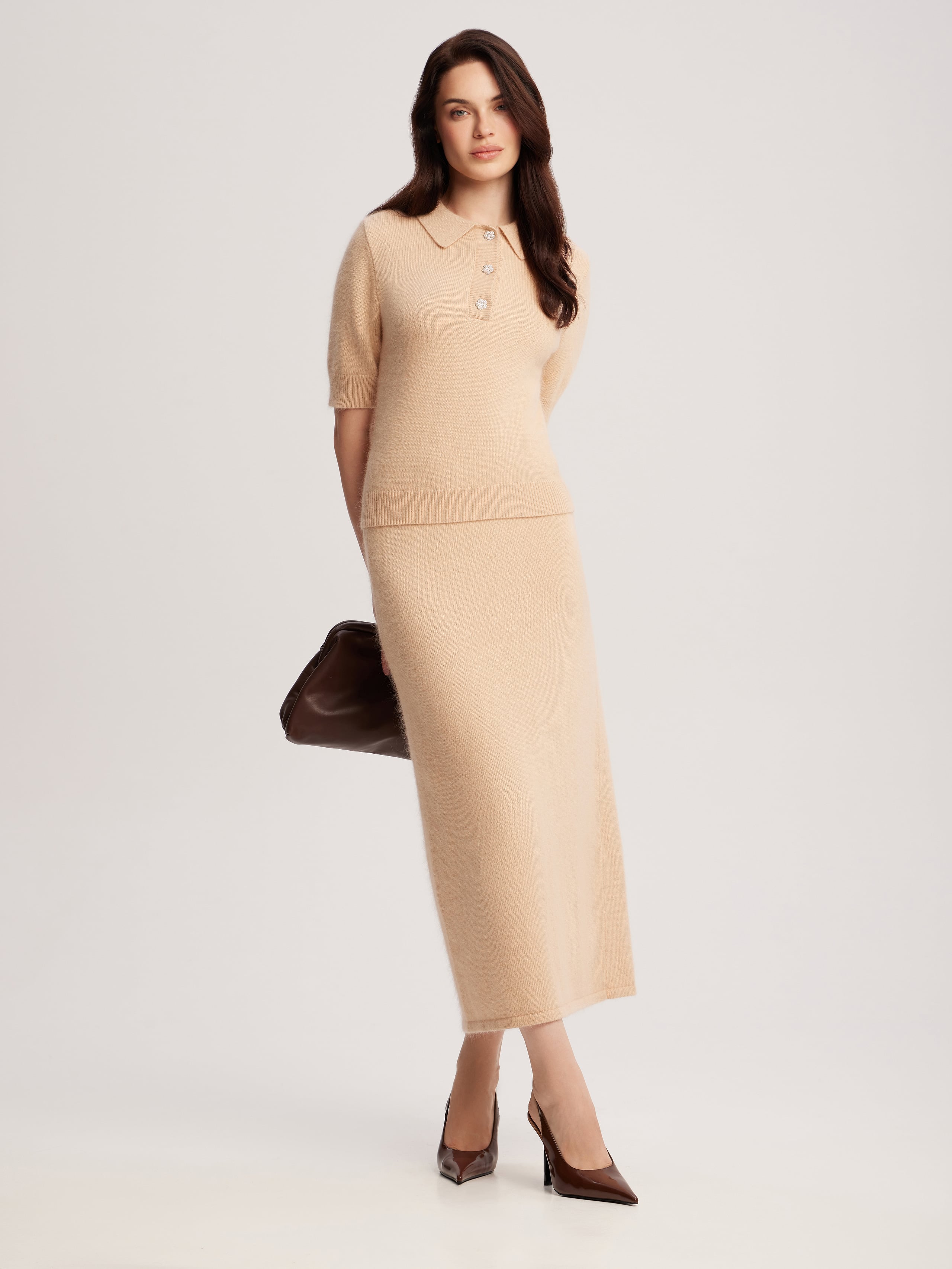 Angora midi skirt