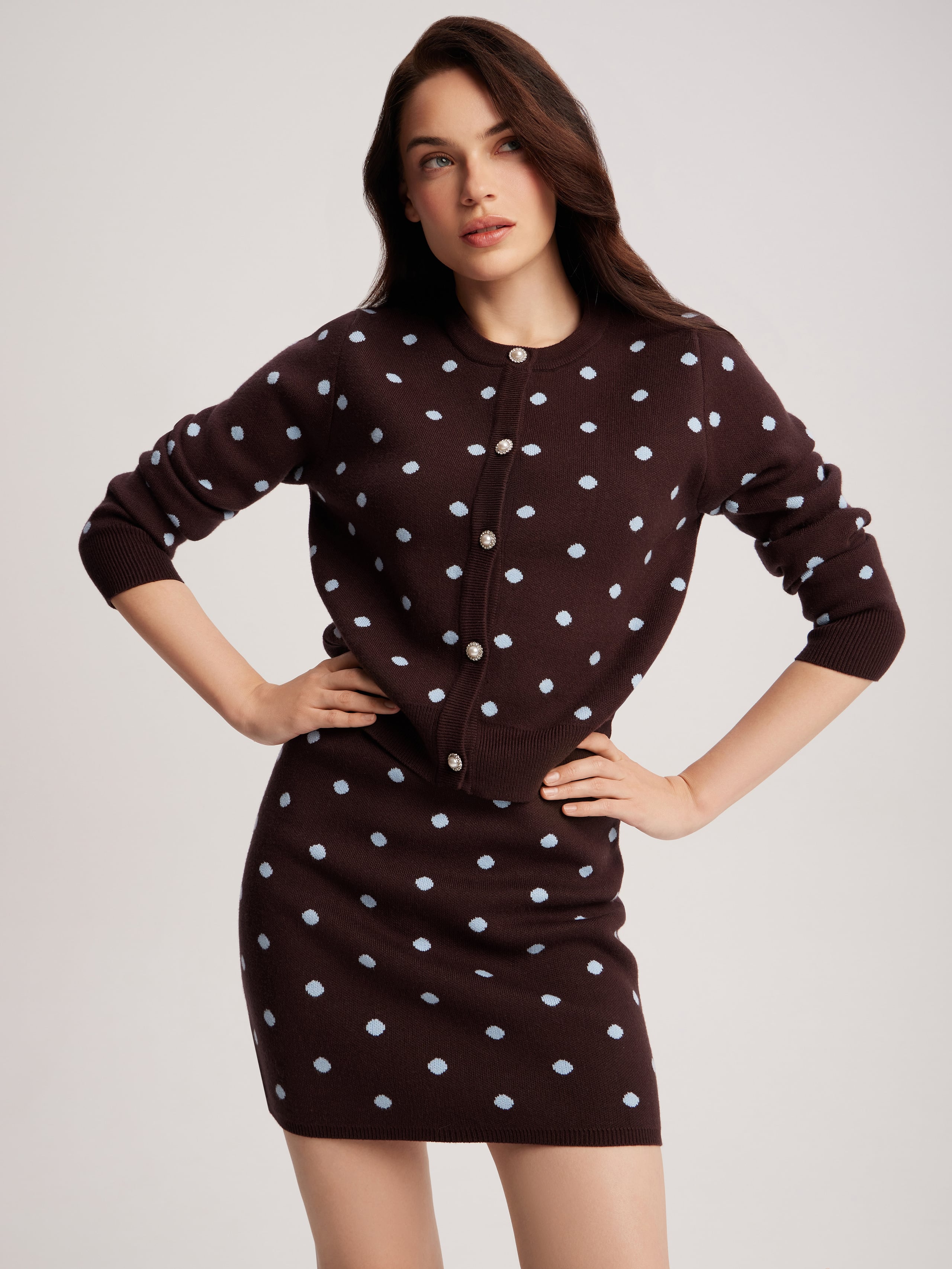 Set with a polka dot skirt