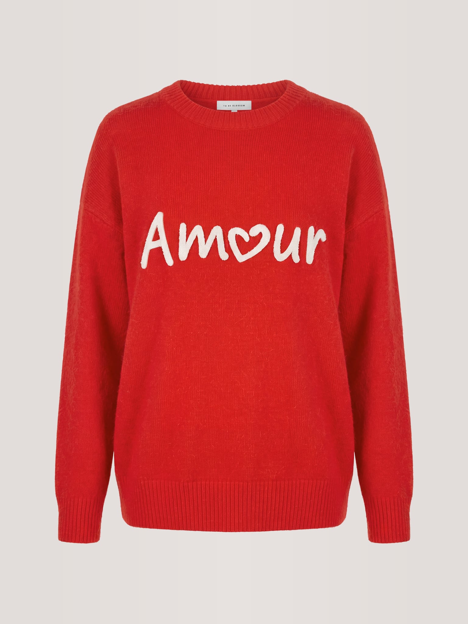 Jumper with velvet applique Amour