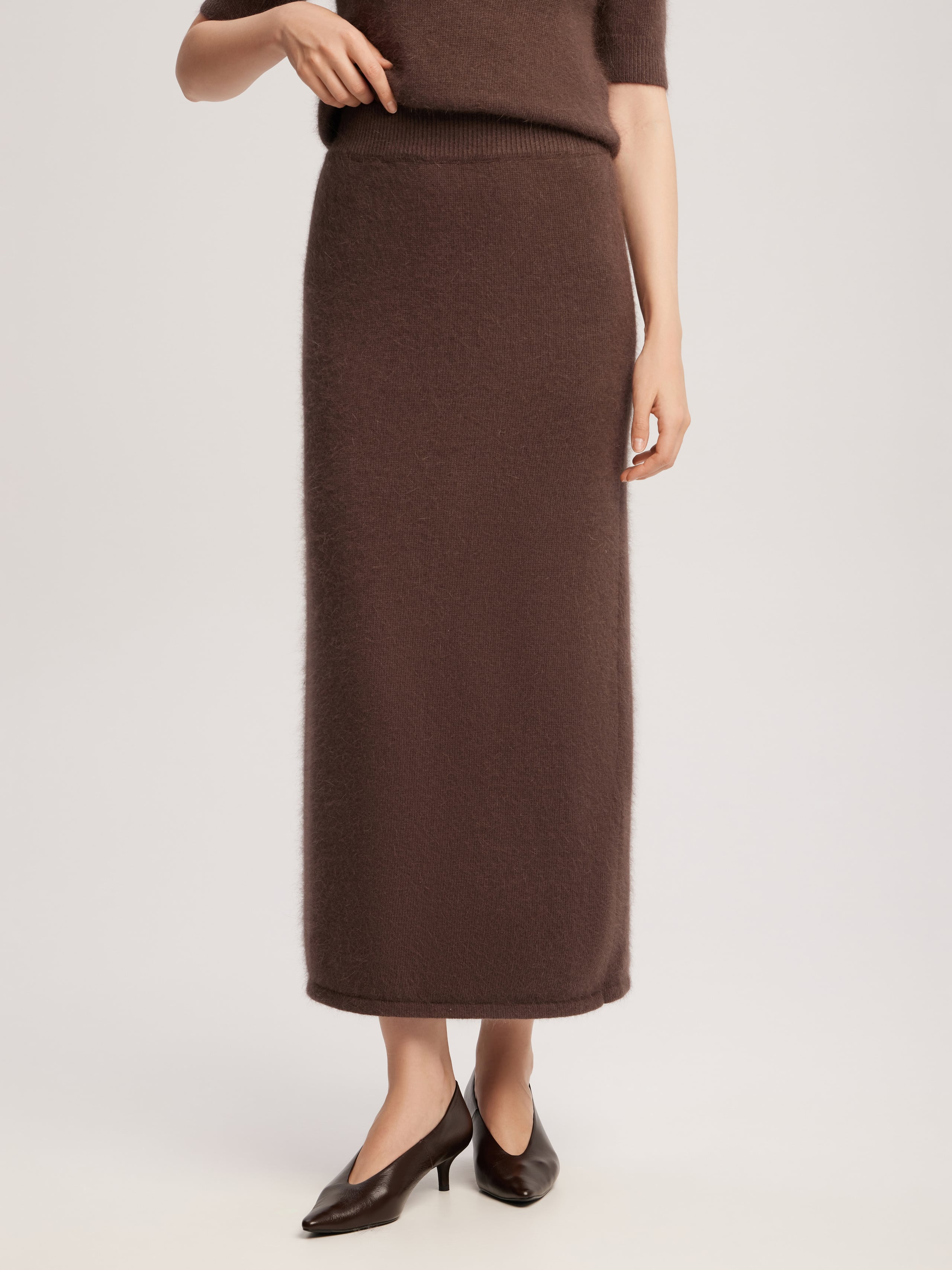 Angora midi skirt