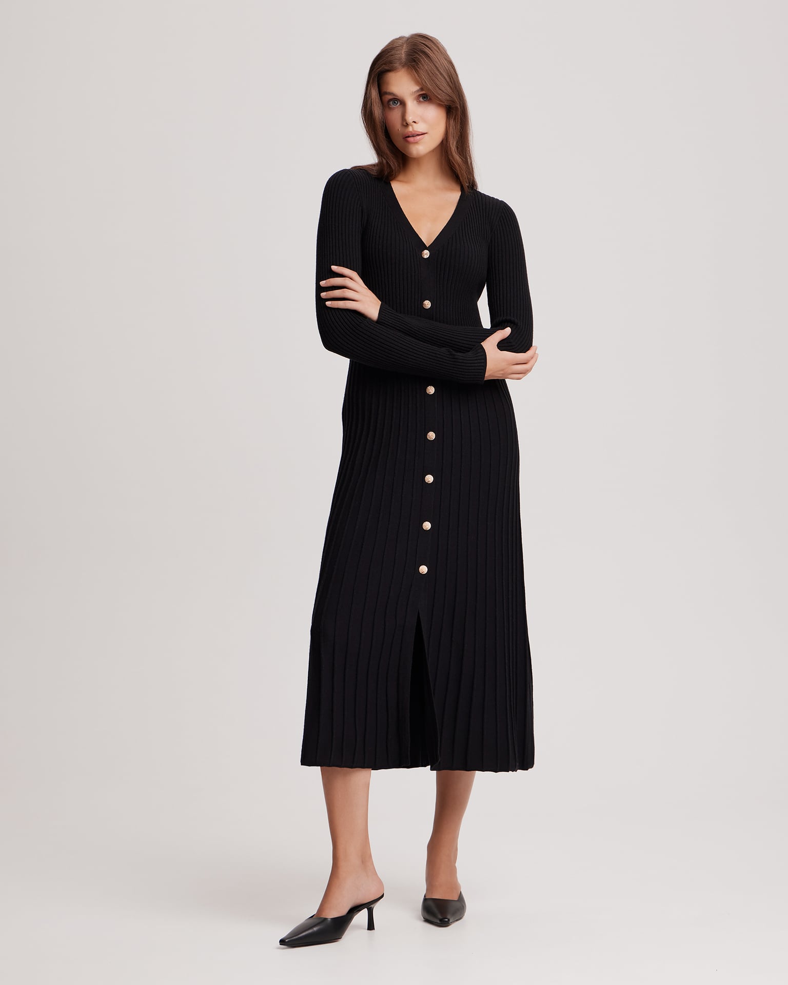 Dress with V-neck