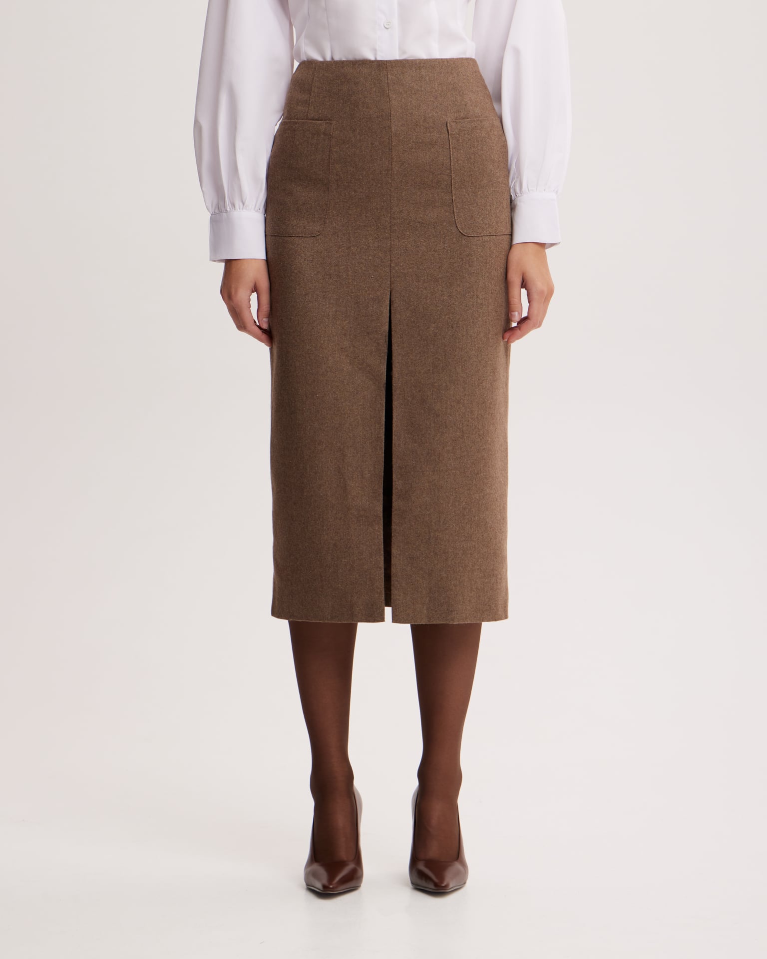 Skirt with Patch Pockets
