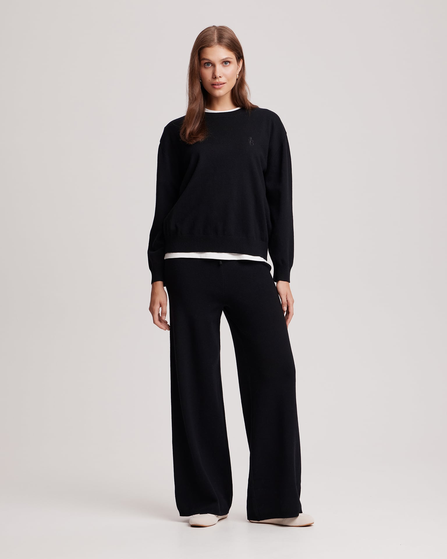 Black knitted set