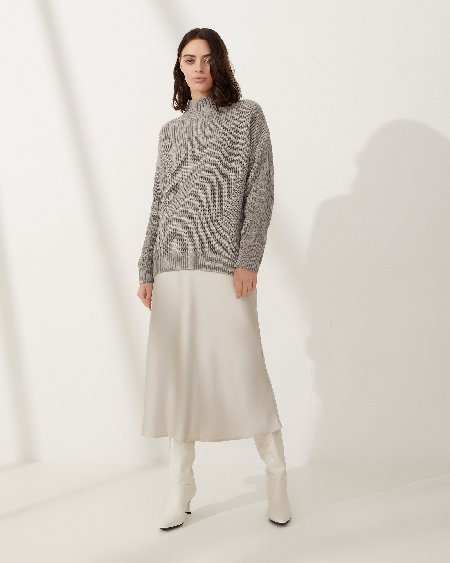 Chunky knit sweater, Grey — photo 2