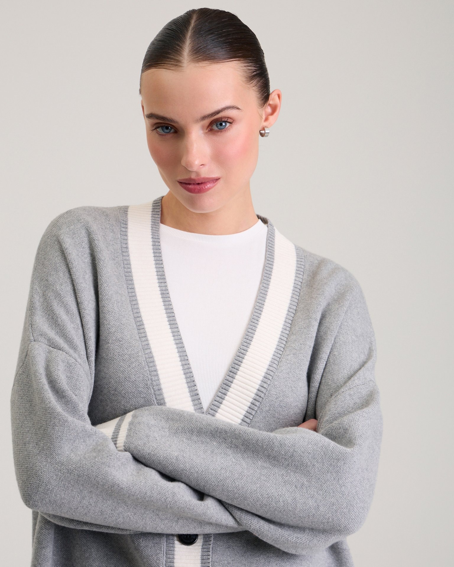 An elongated cardigan, Grey — photo 9