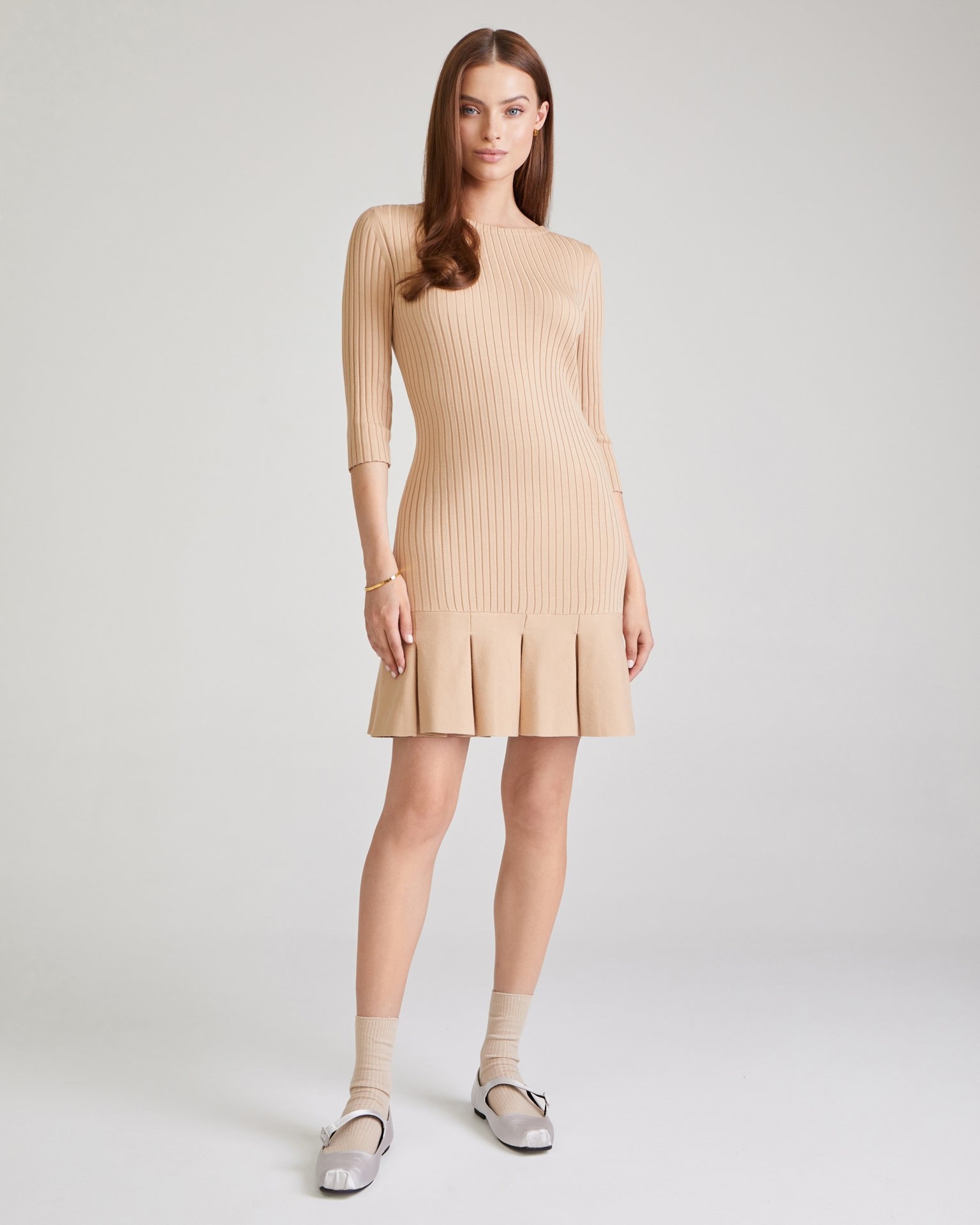 Short Dress, Beige — photo 3