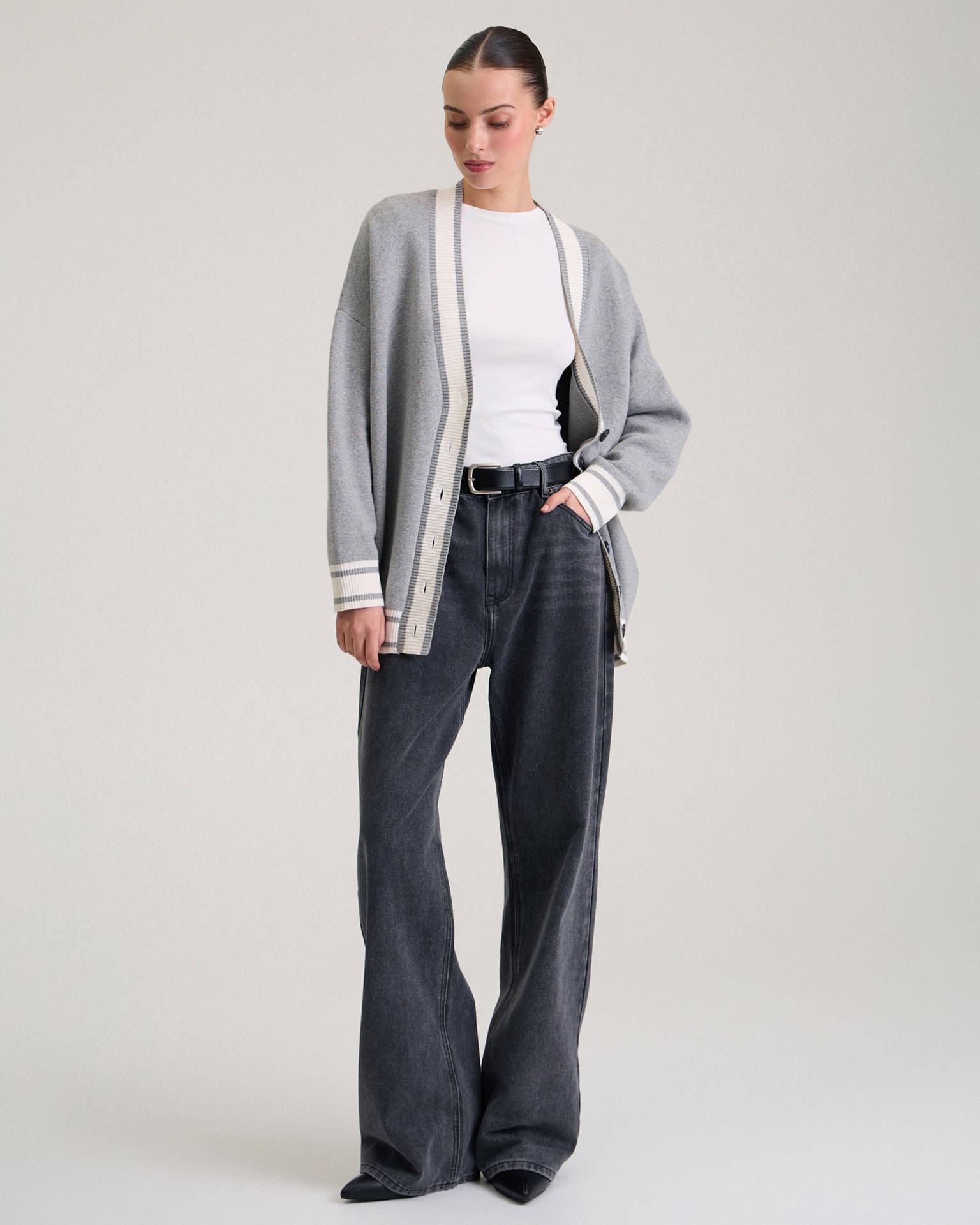An elongated cardigan, Grey — photo 6