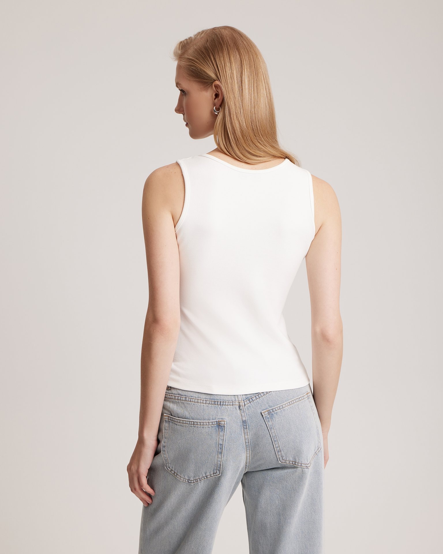 Sleeveless Top, White — photo 3