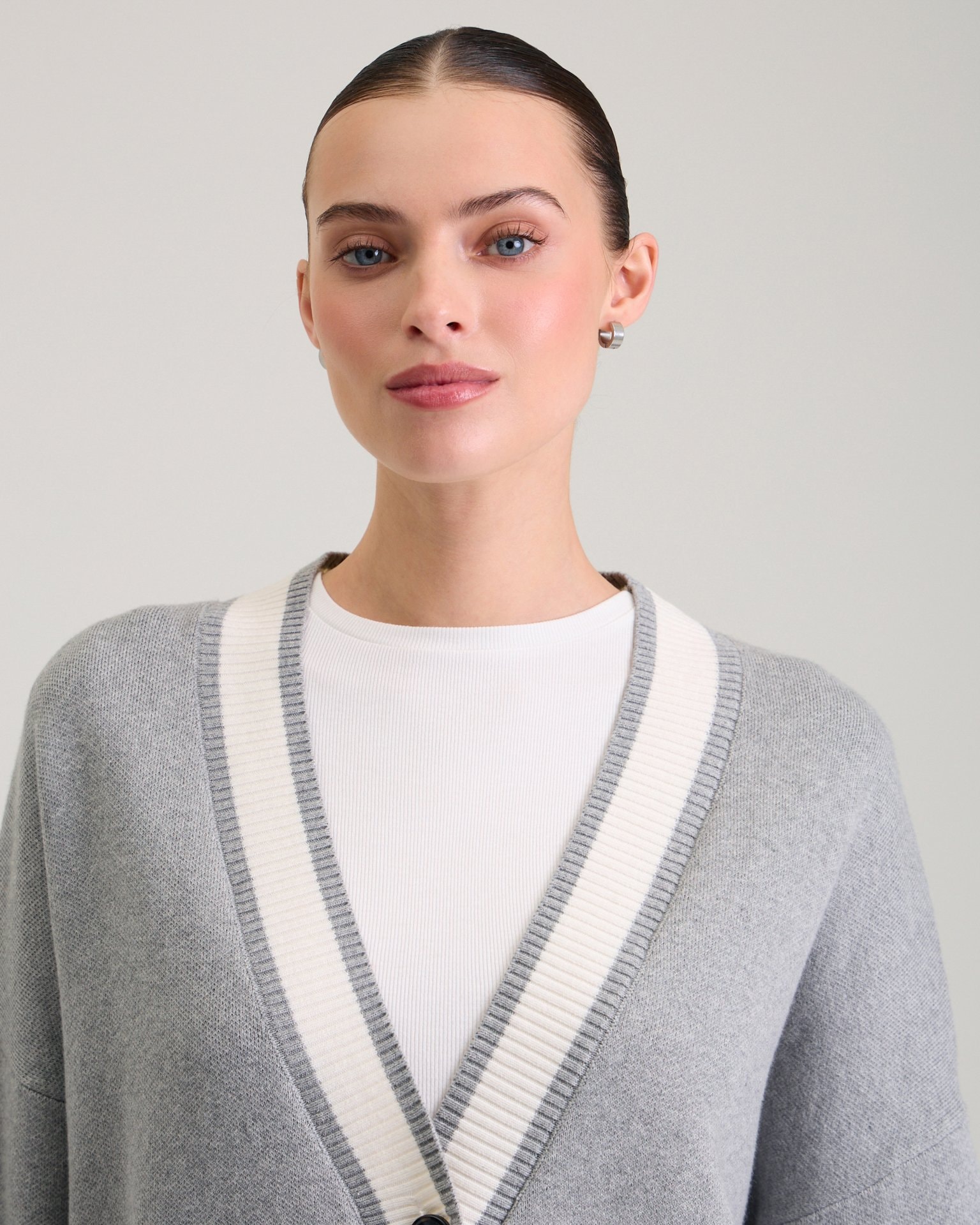 An elongated cardigan, Grey — photo 10