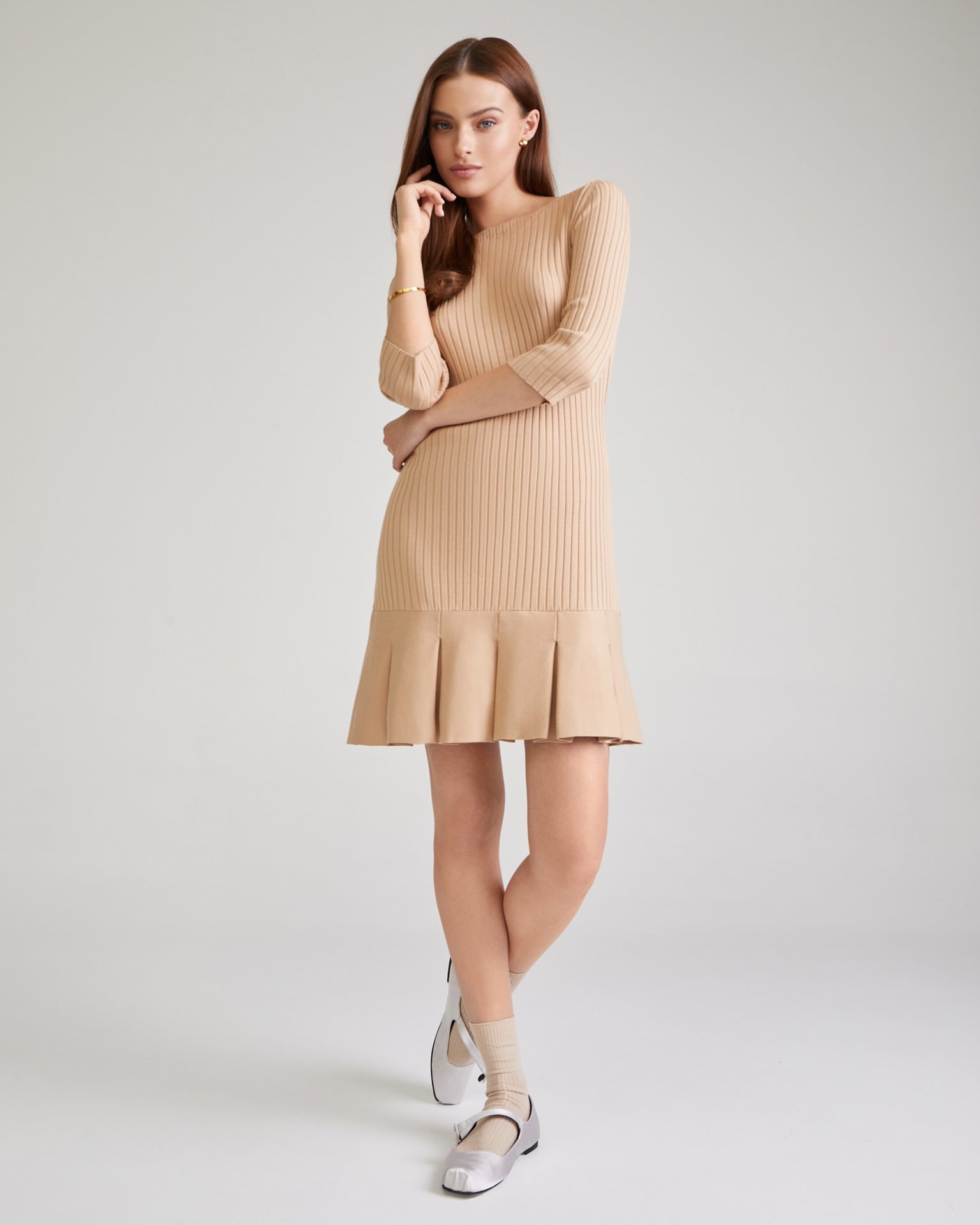 Short Dress, Beige — photo 2