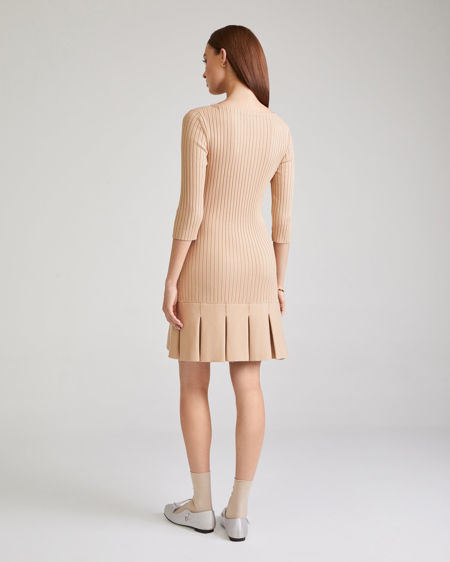 Short Dress, Beige — photo 4