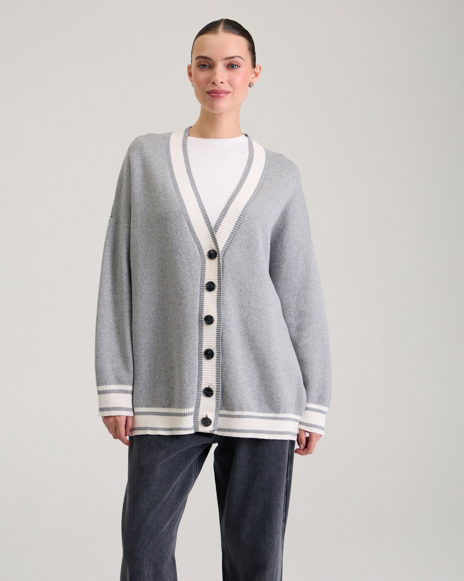 An elongated cardigan, Grey — photo 7