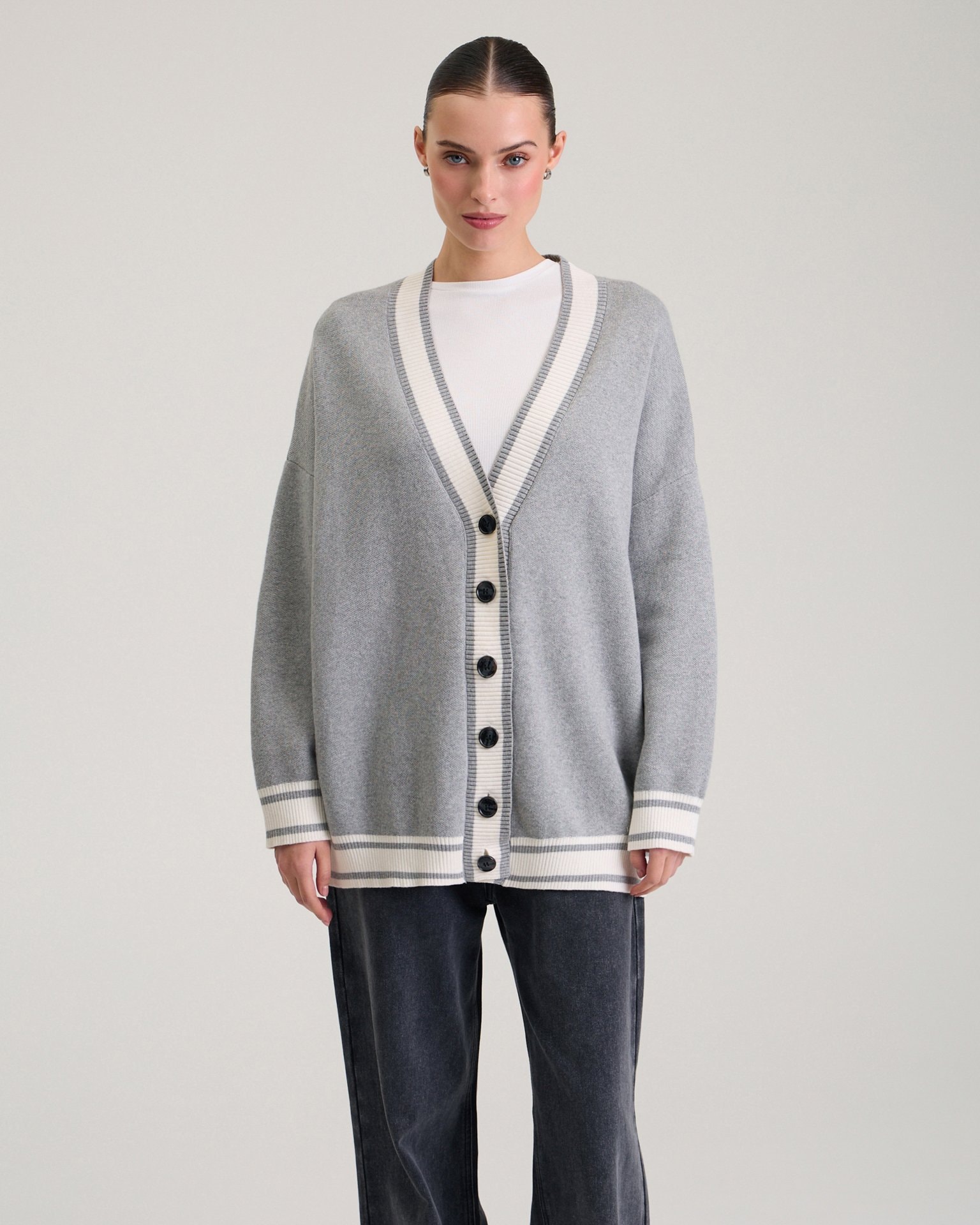 An elongated cardigan, Grey — photo 5