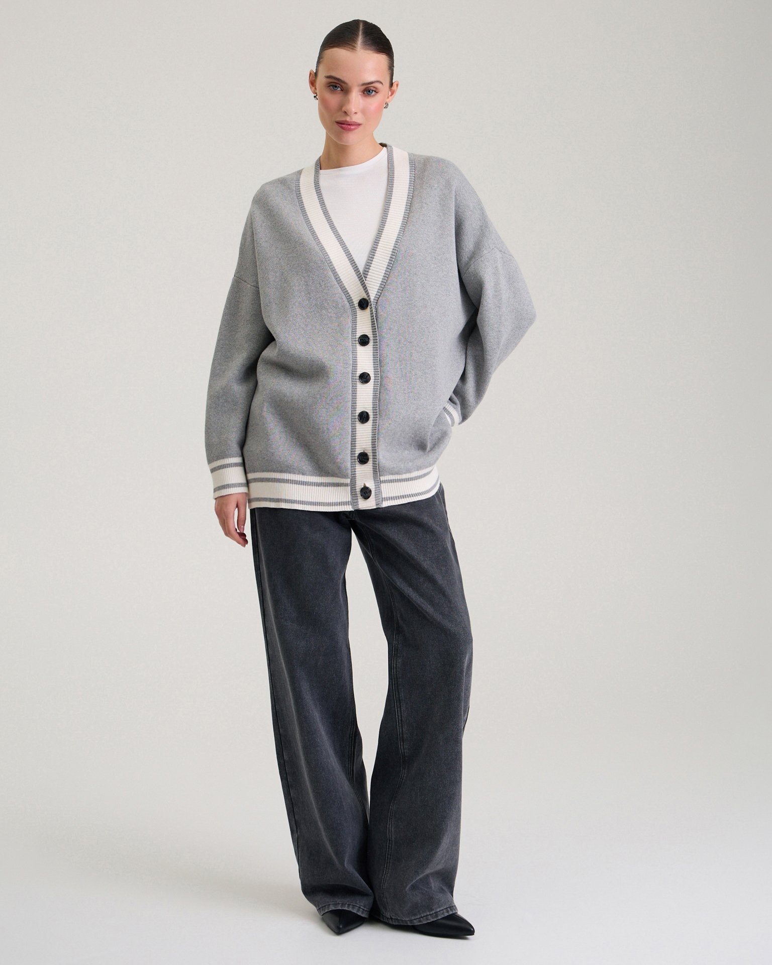 An elongated cardigan, Grey — photo 3