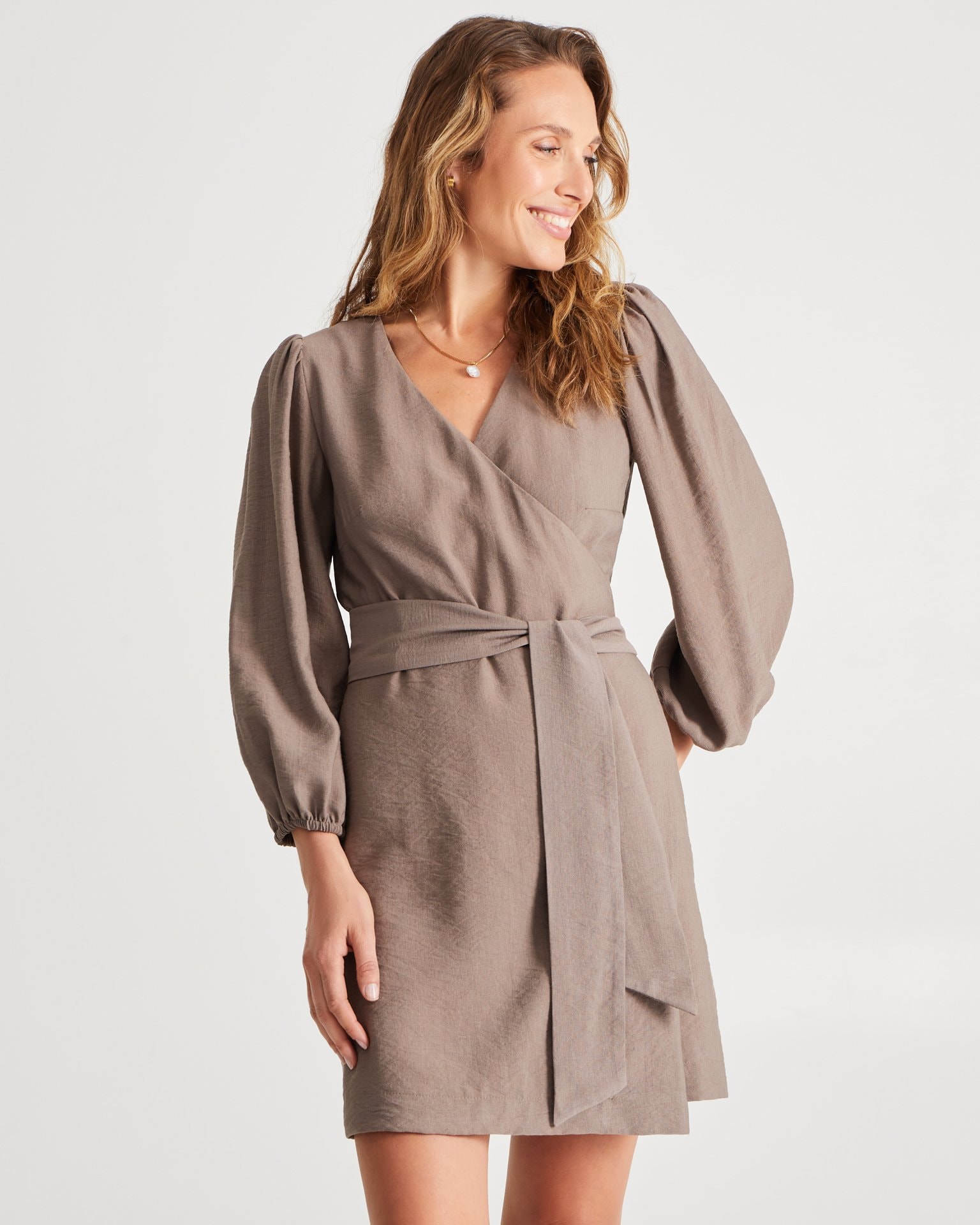 Viscose dress, Brown — photo 3