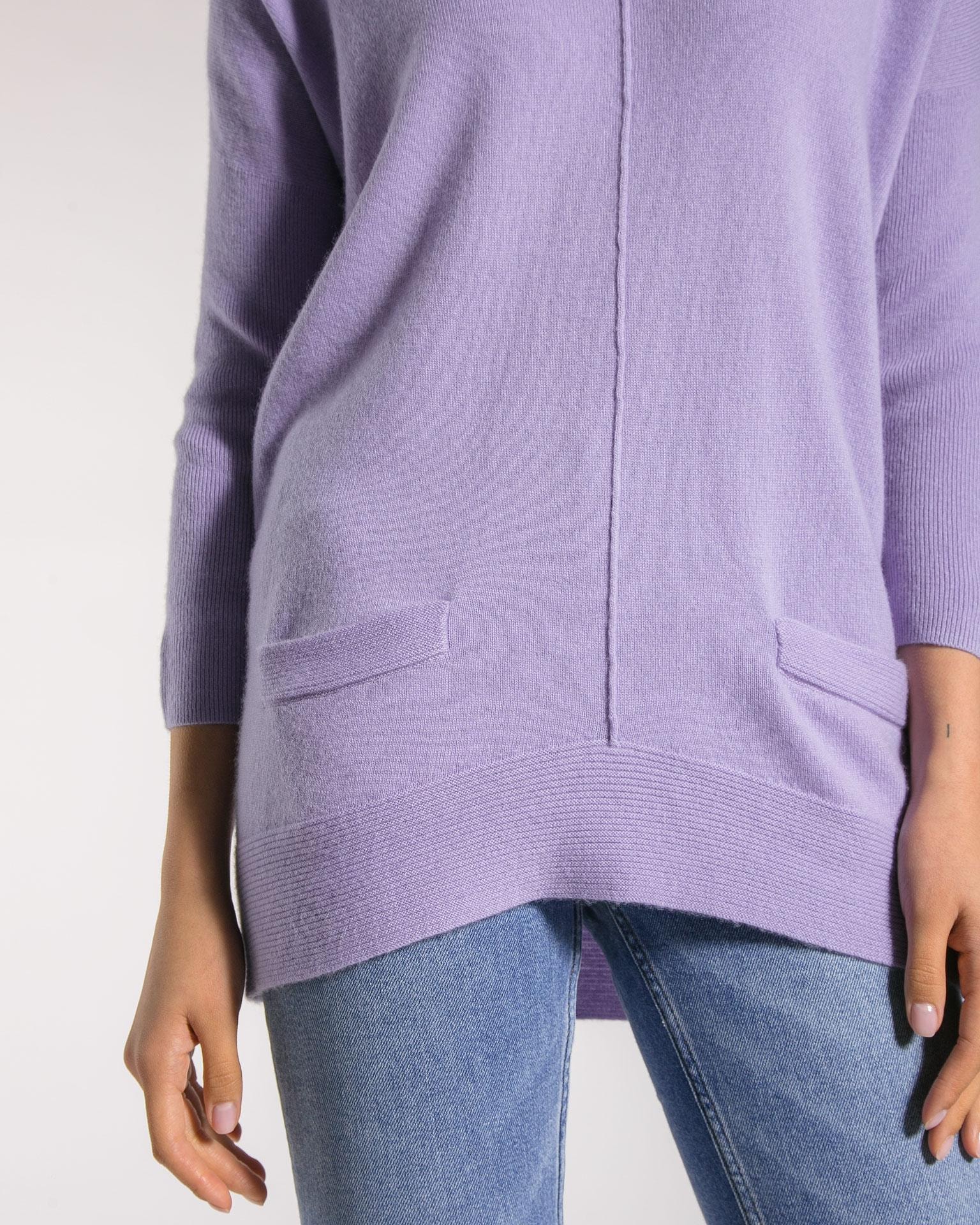 A cosy lavender-hued jumper in 100% cashmere, Lavender — photo 3