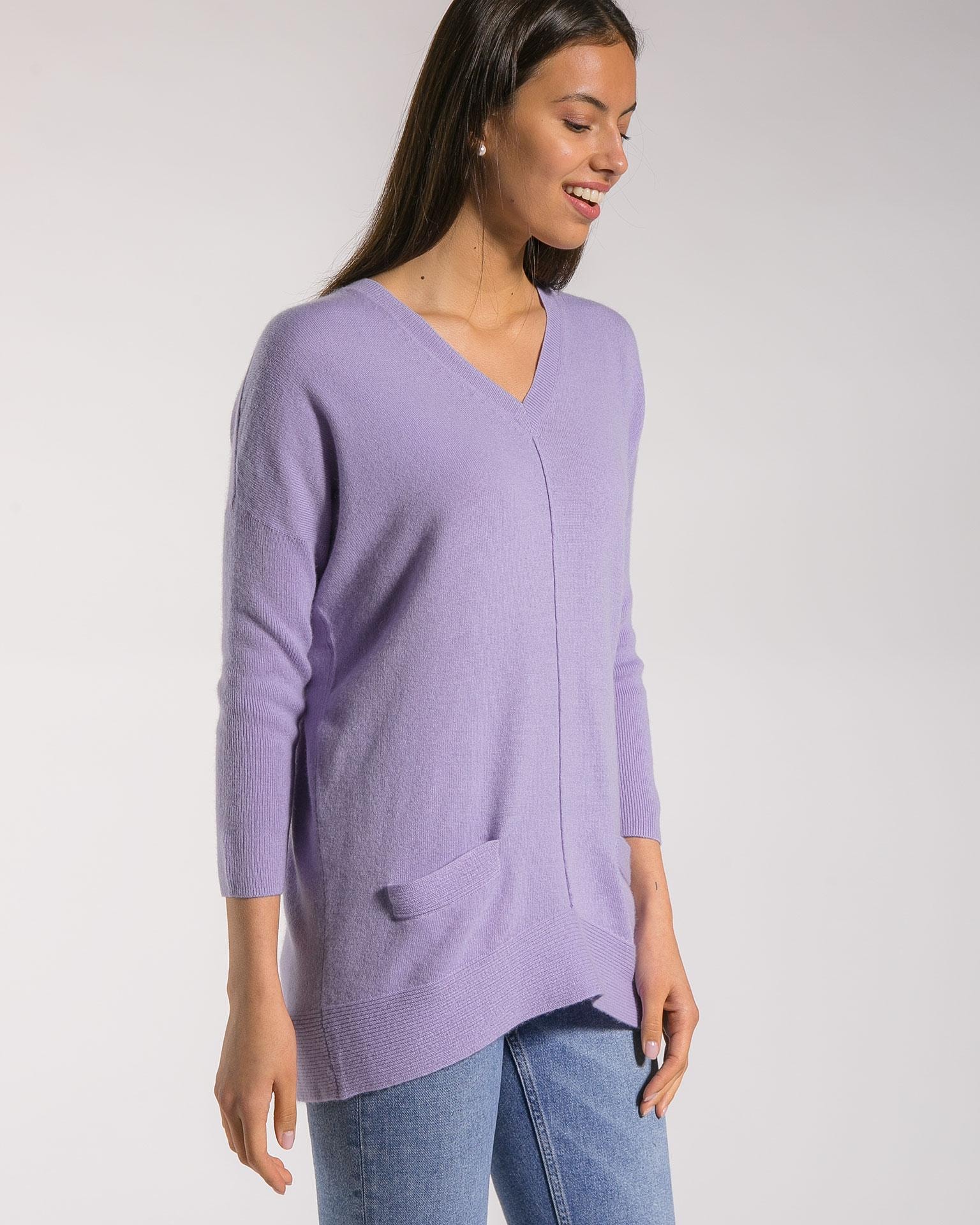 A cosy lavender-hued jumper in 100% cashmere, Lavender — photo 4
