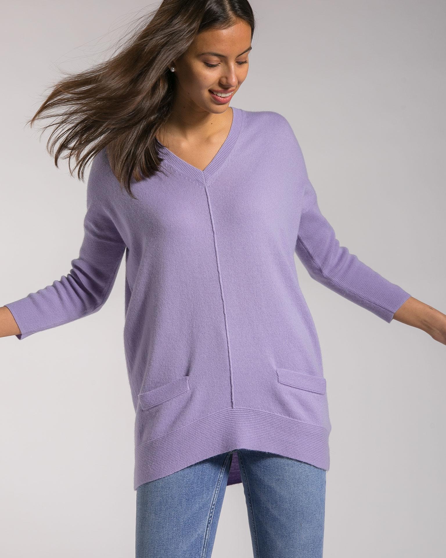 A cosy lavender-hued jumper in 100% cashmere, Lavender — photo 2