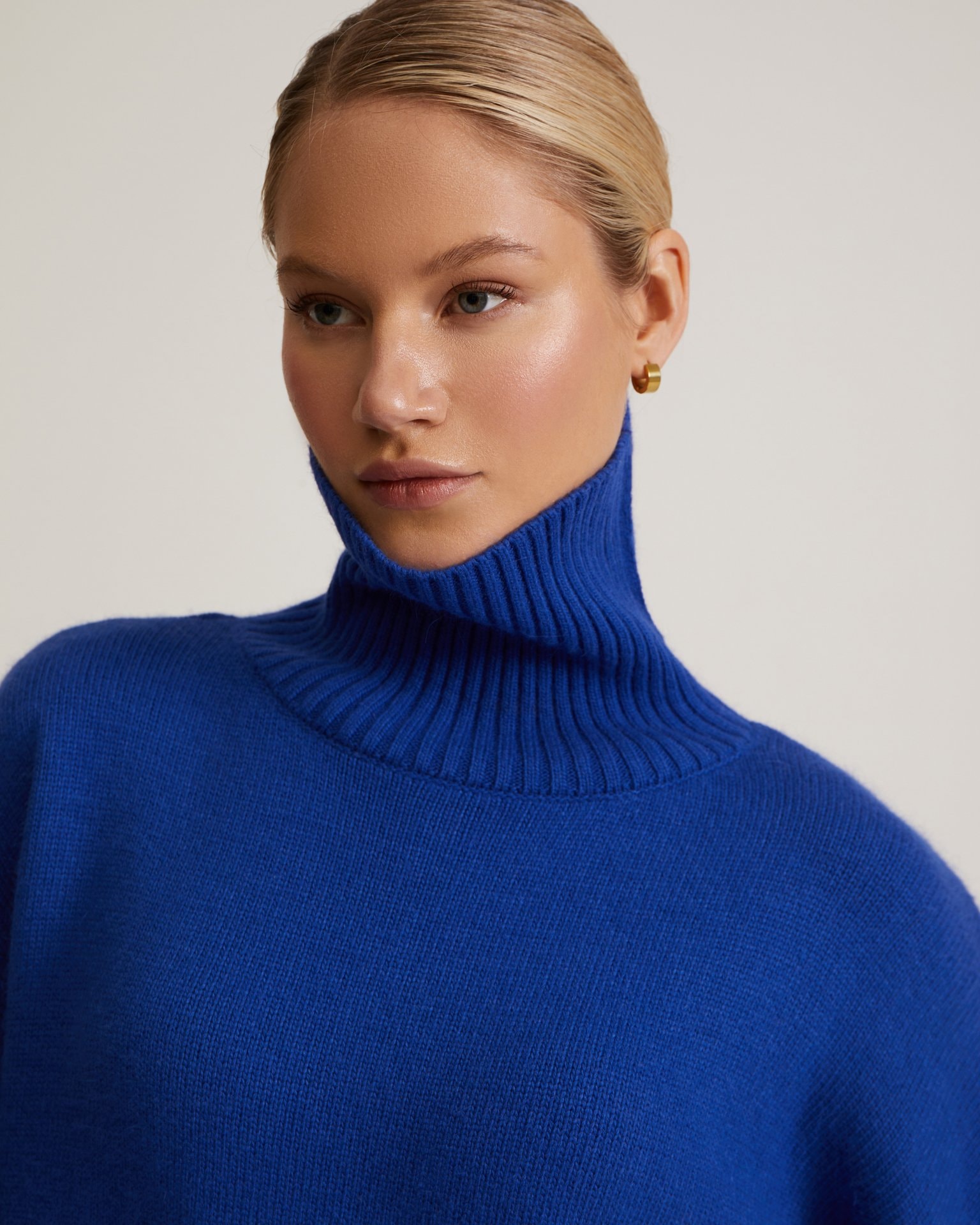 High-neck jumper, Blue — photo 11
