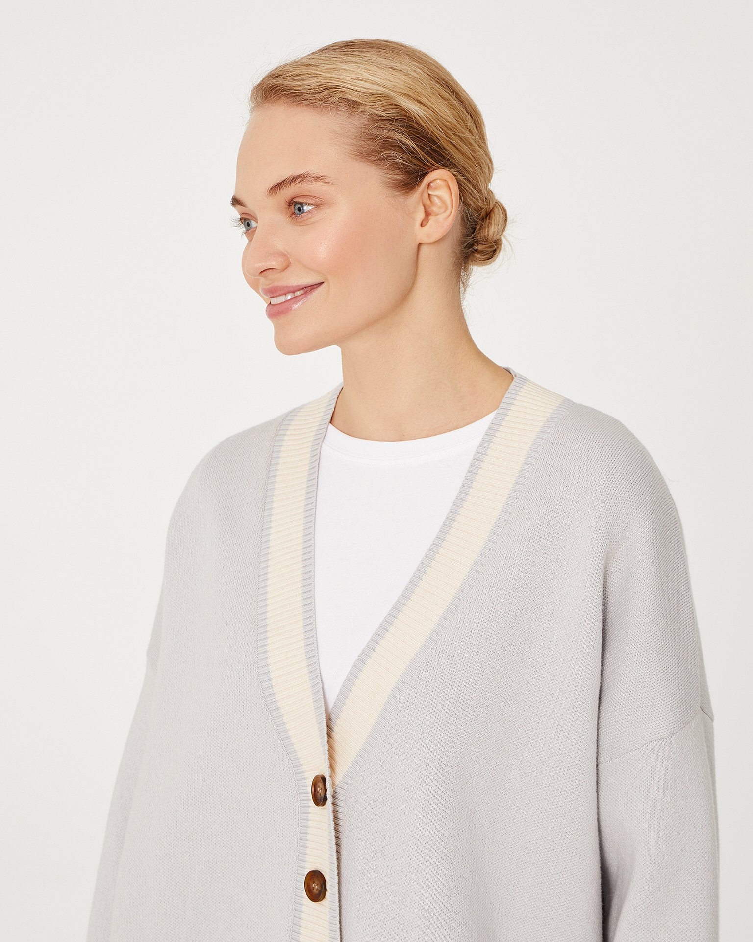 Blue cardigan, Steel Blue — photo 4