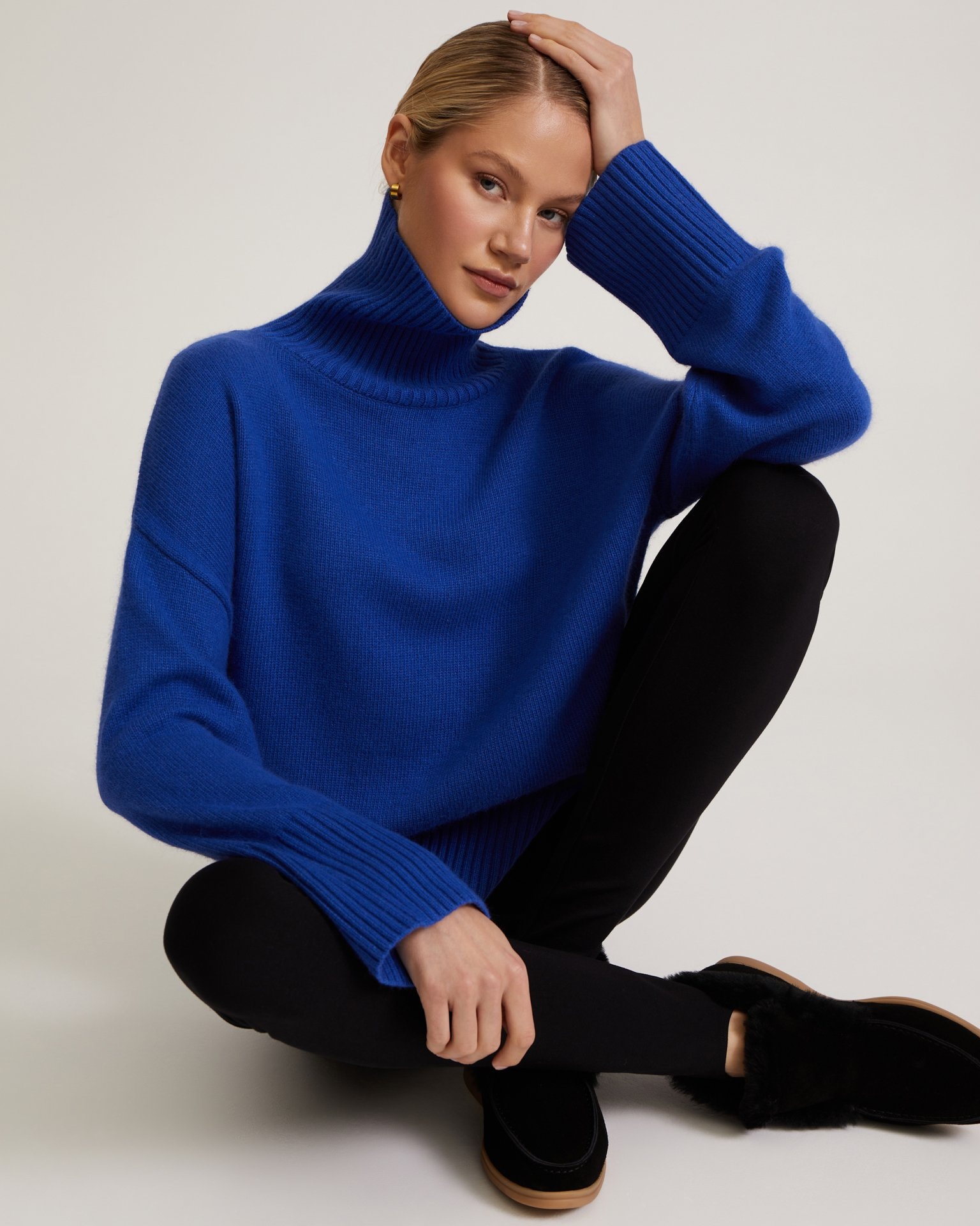 High-neck jumper, Blue — photo 9