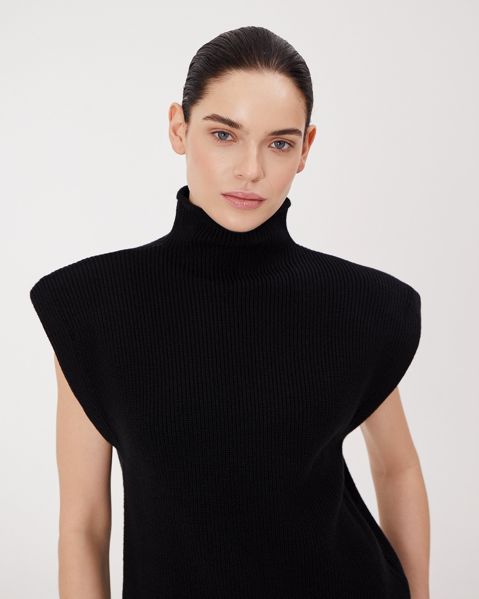 Cropped waistcoat, Black — photo 5