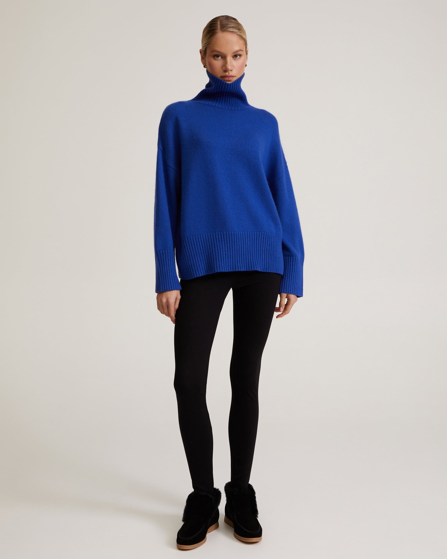 High-neck jumper, Blue — photo 4