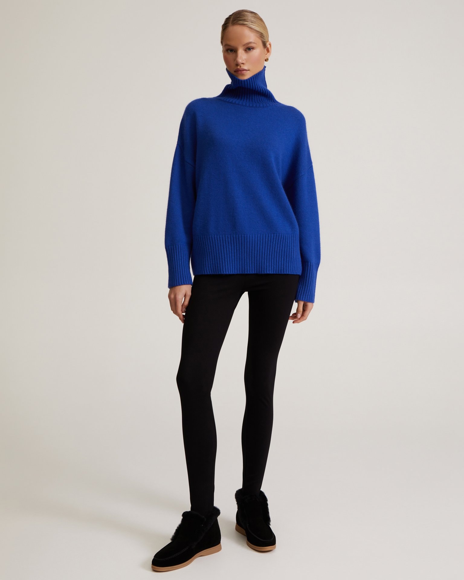High-neck jumper, Blue — photo 2