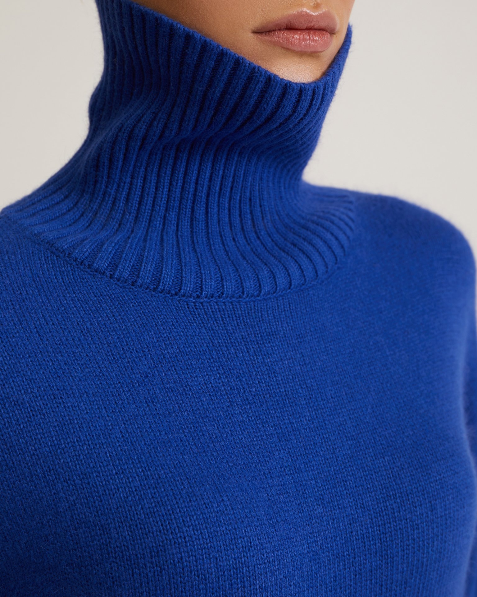 High-neck jumper, Blue — photo 12