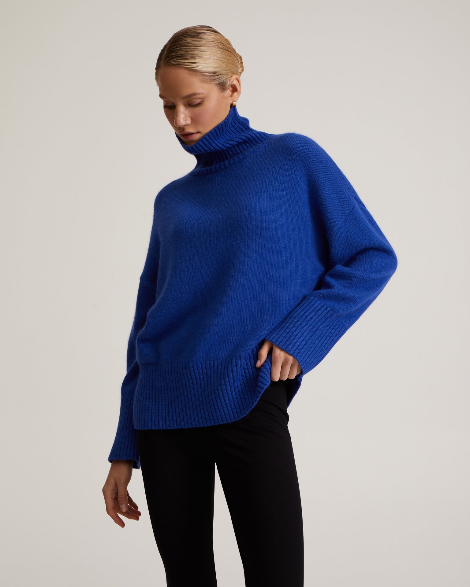 High-neck jumper, Blue — photo 8