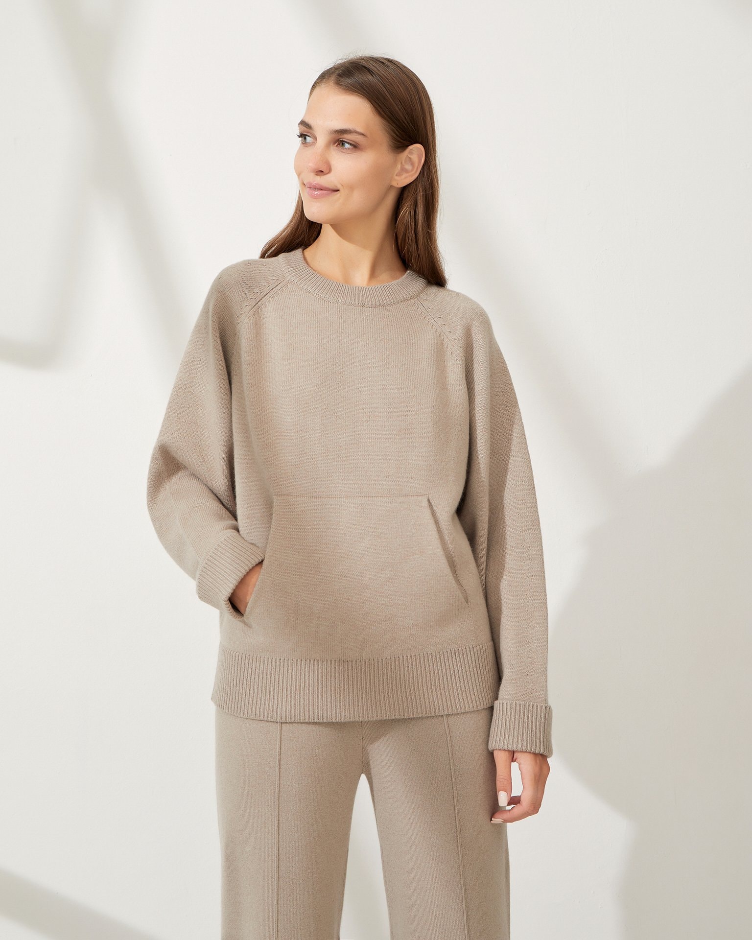 Jumper with Pocket, Brown — photo 3