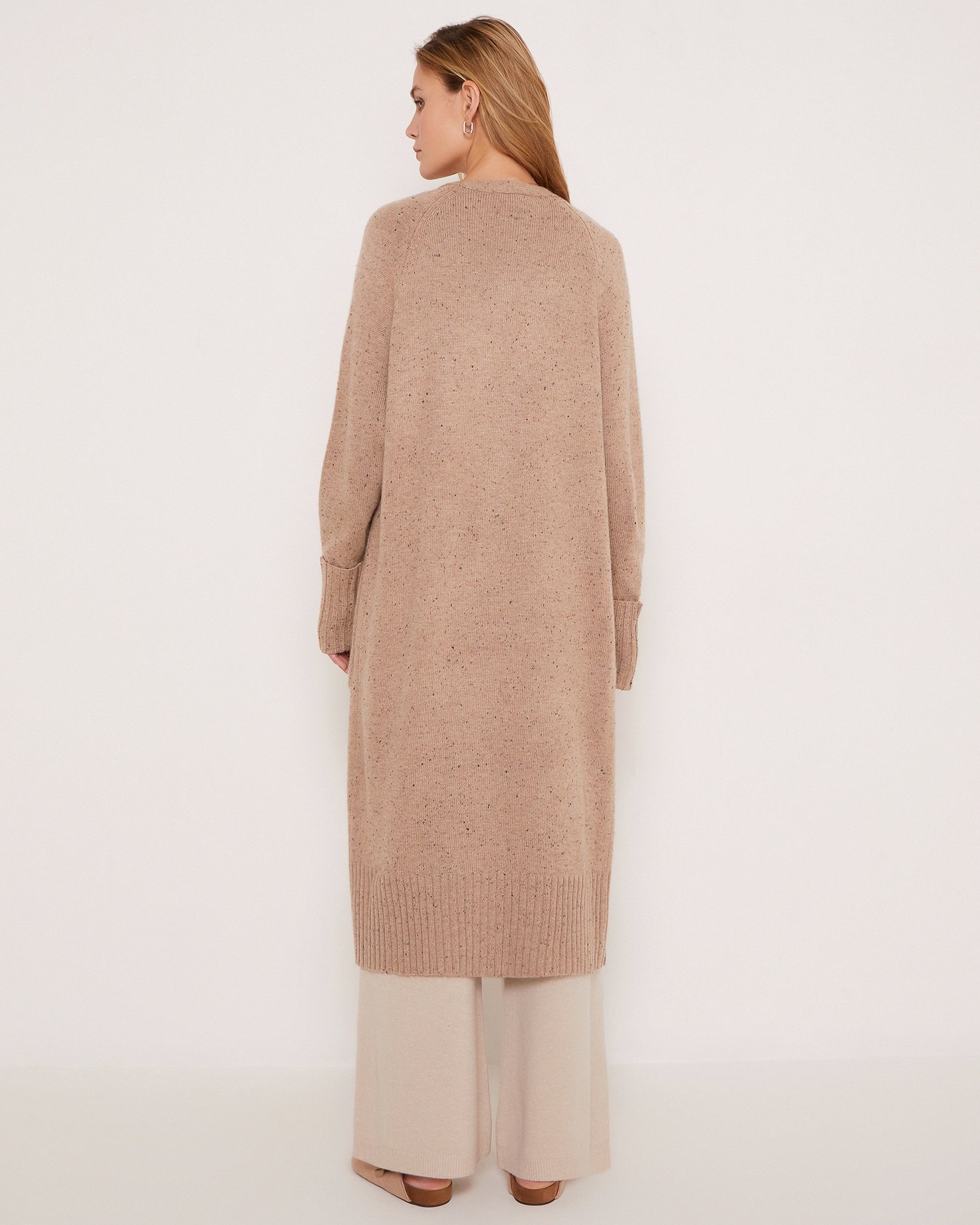 Buttonless Cardigan, Beige — photo 4