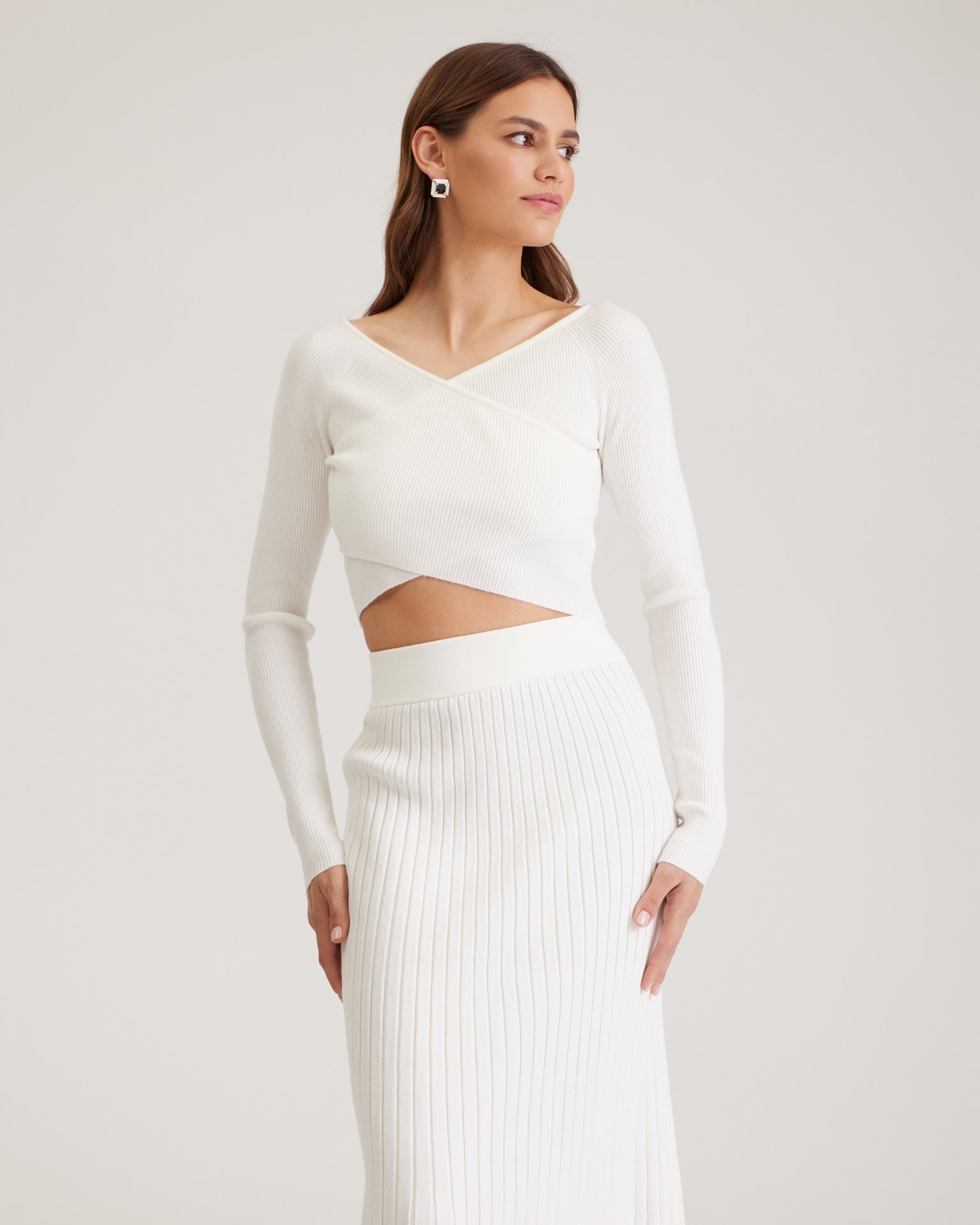 Cropped white top, White — photo 3
