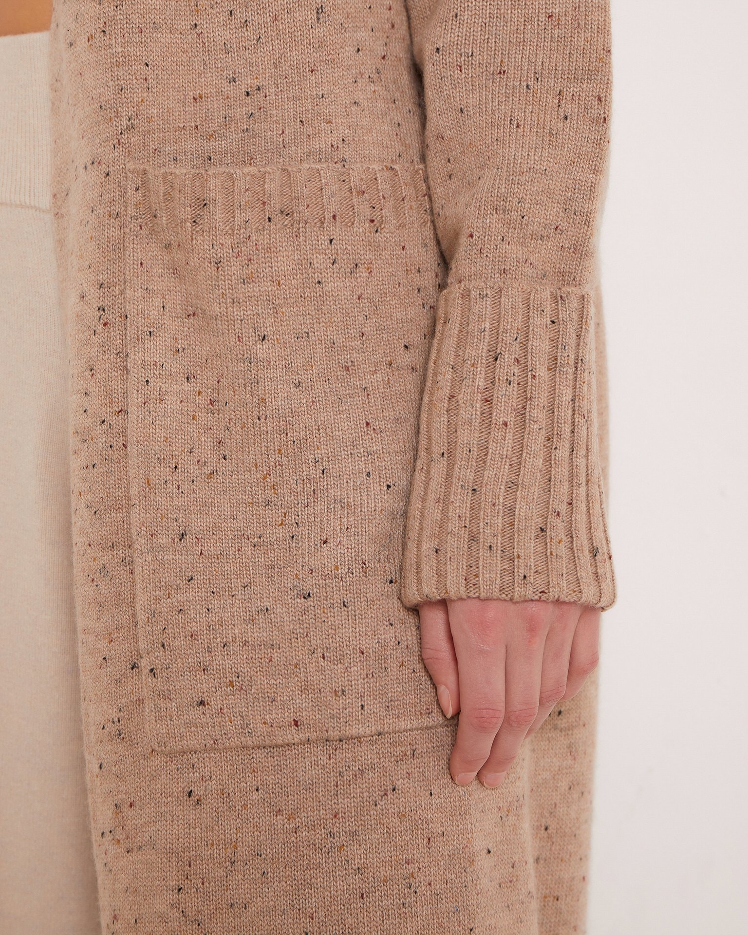 Buttonless Cardigan, Beige — photo 6
