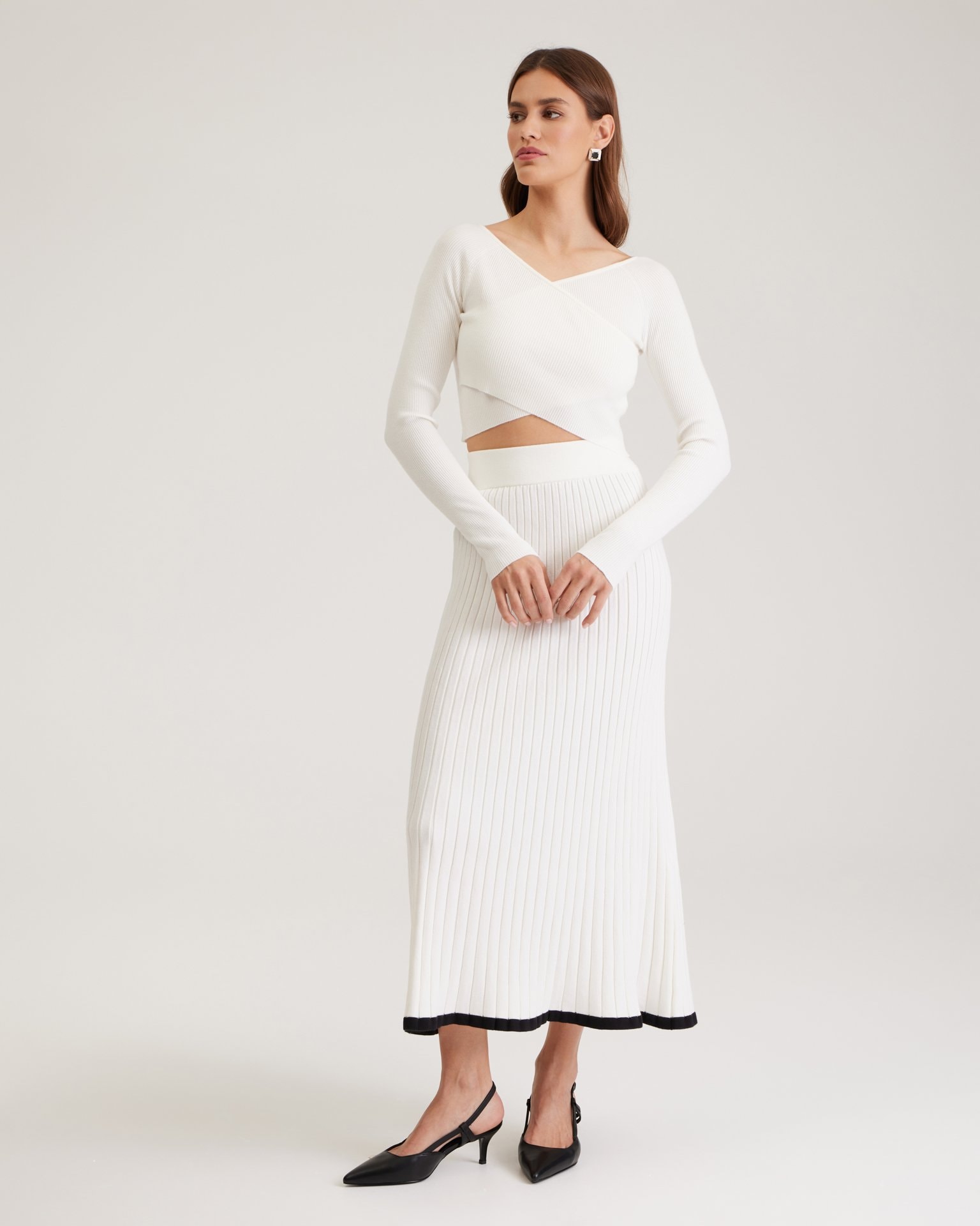 Cropped white top, White — photo 5