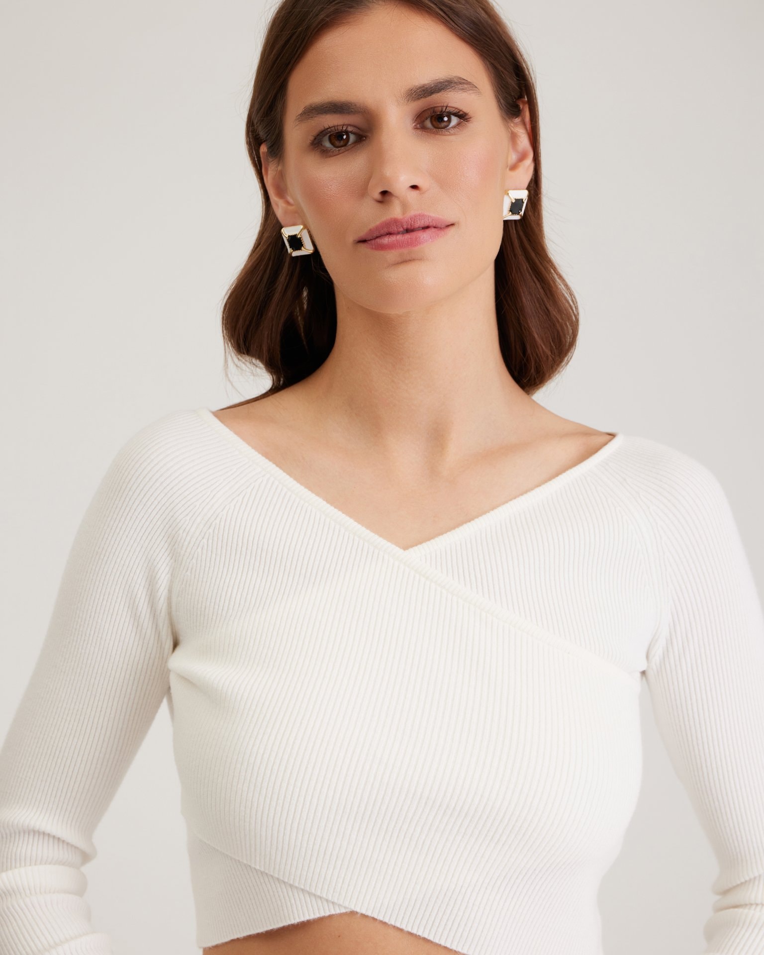 Cropped white top, White — photo 7