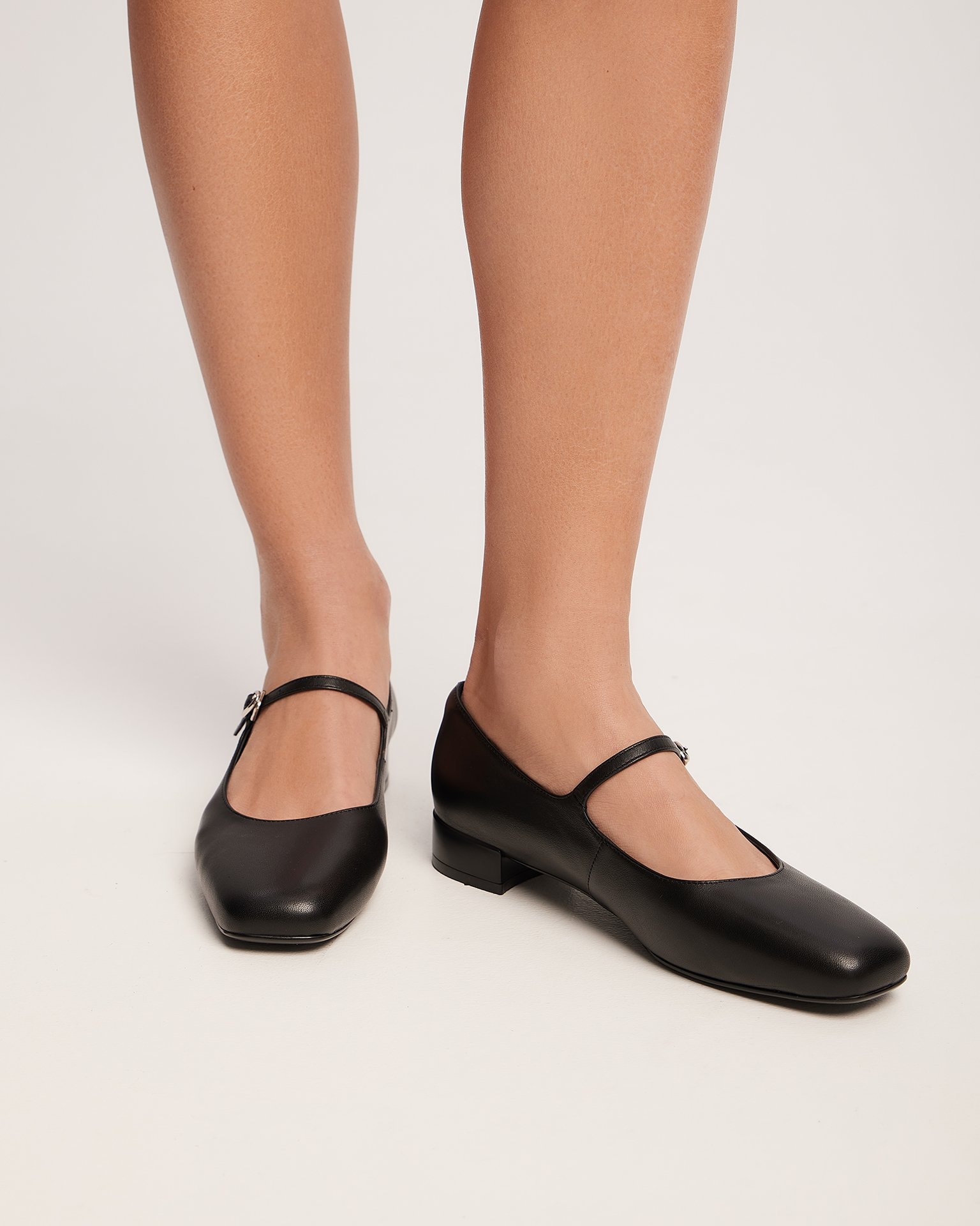 Black Mary Jane Shoes, Black — photo 7