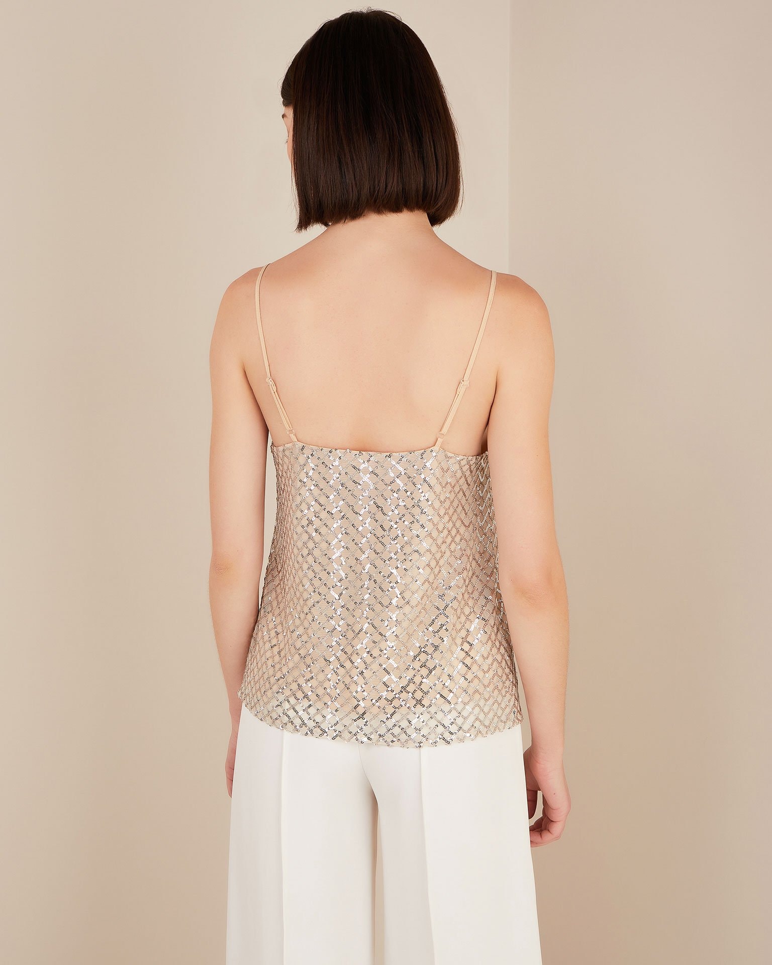 Sequined top, Silver — photo 5