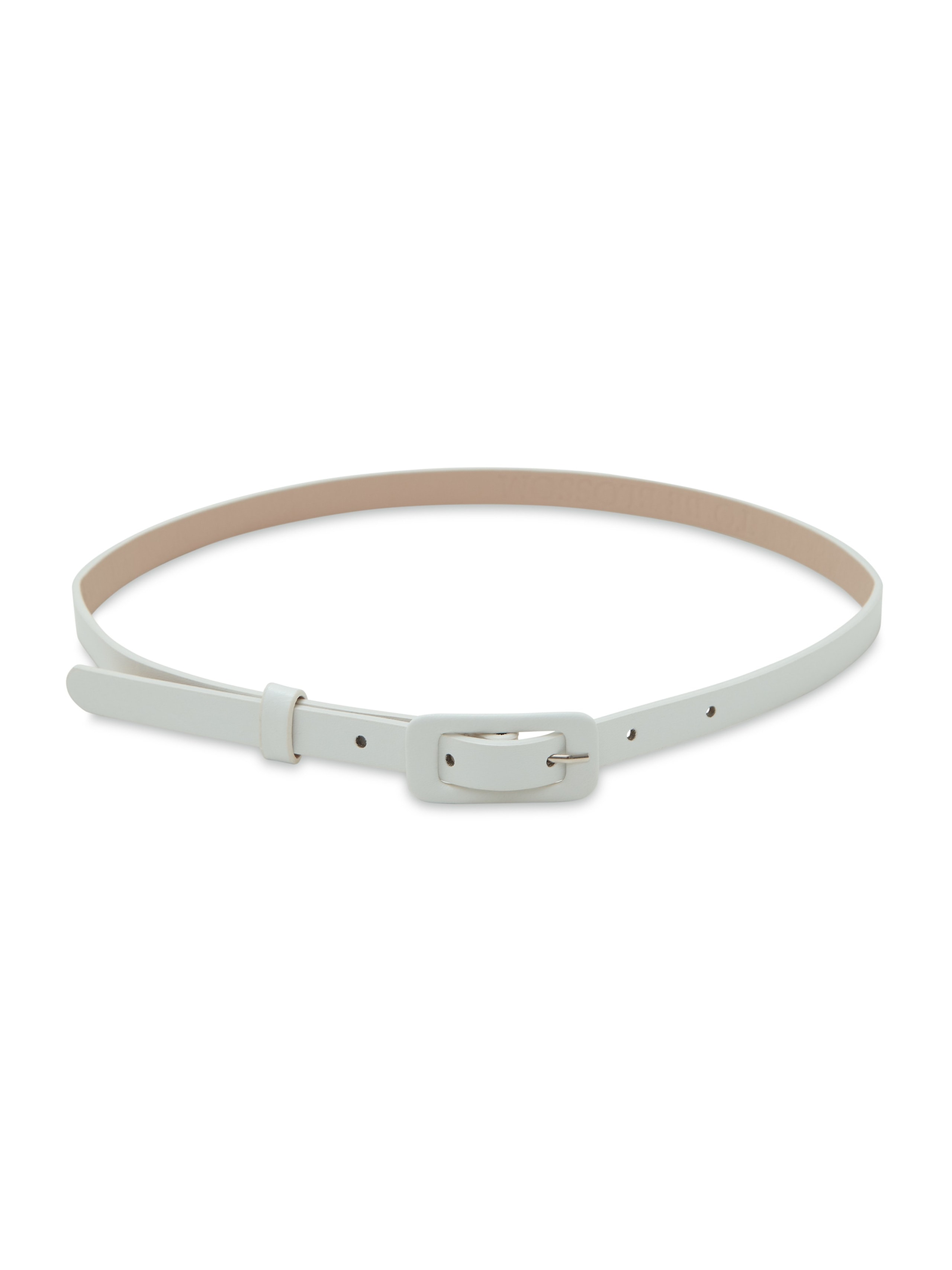 White Thin Belt, White — photo 3