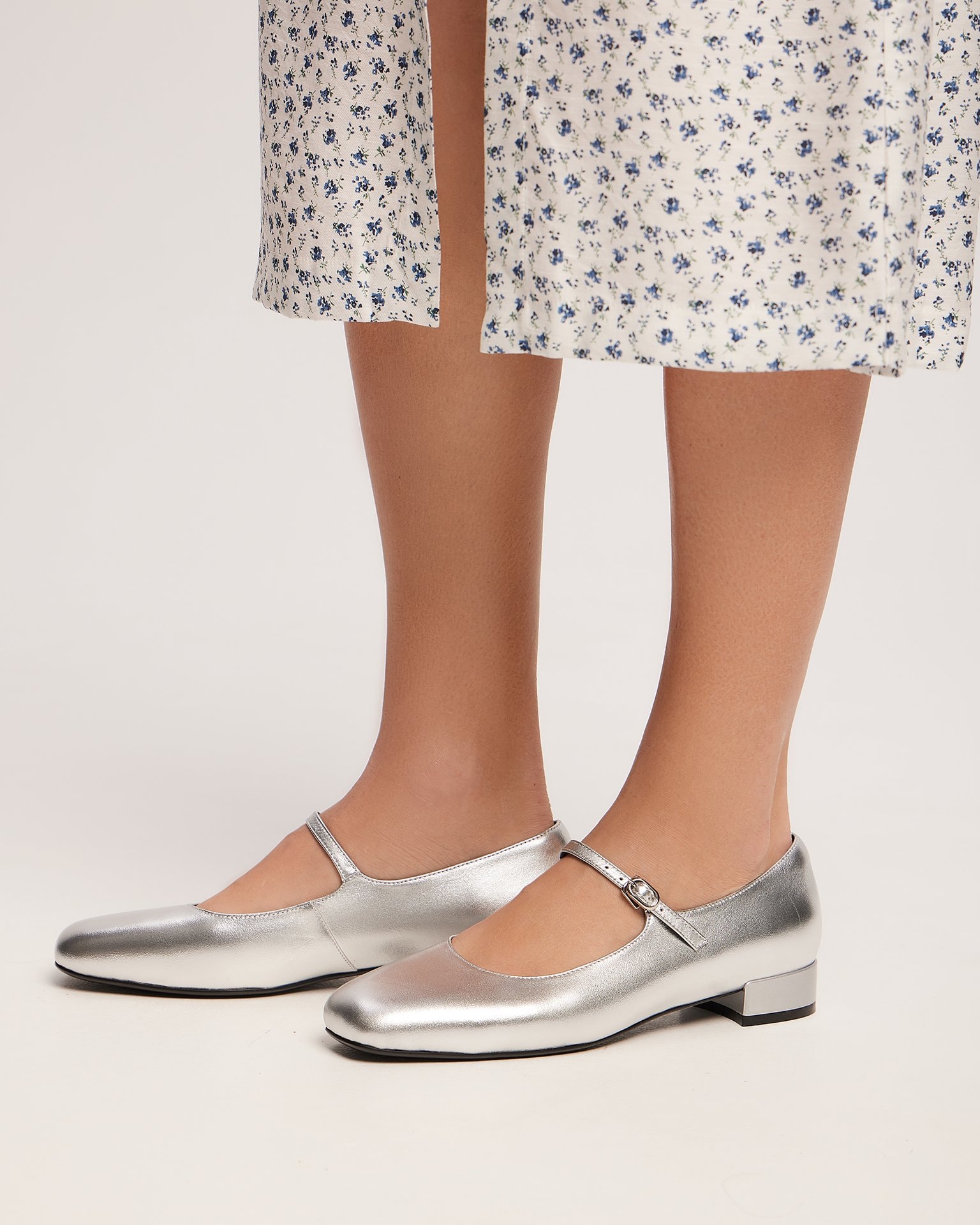 Silver Mary Jane shoes, Silver — photo 8