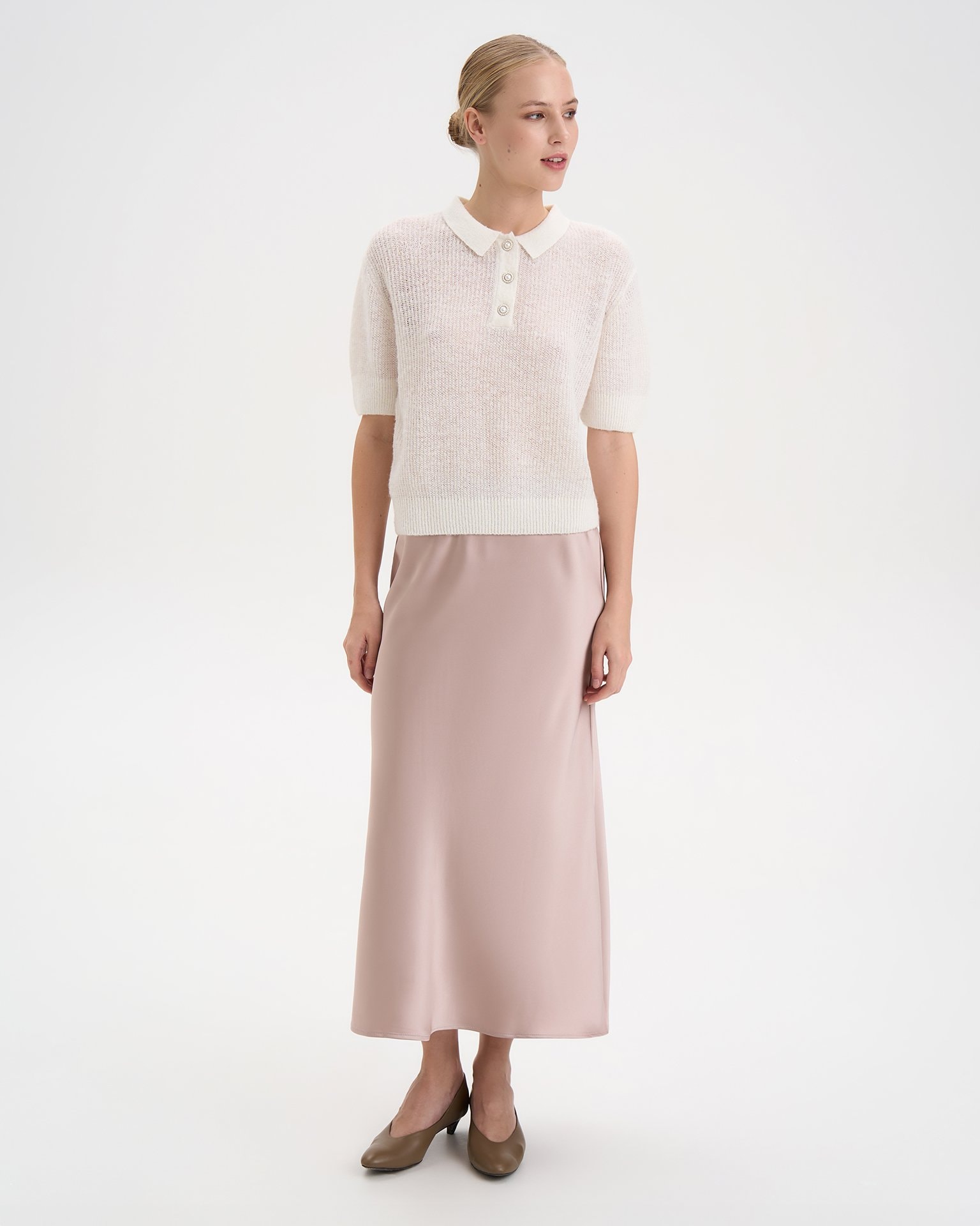 Midi skirt, Beige — photo 2