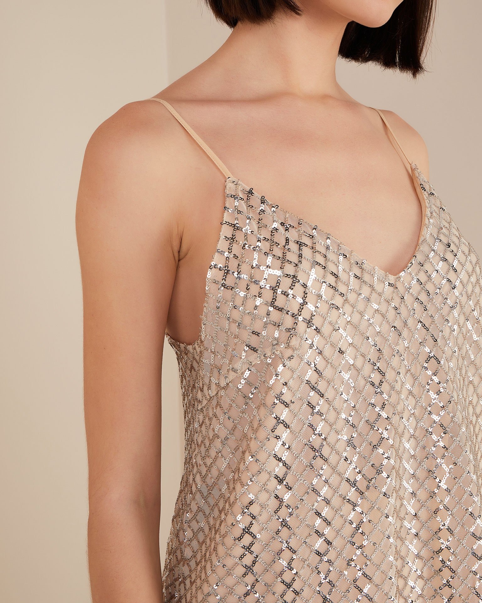 Sequined top, Silver — photo 7