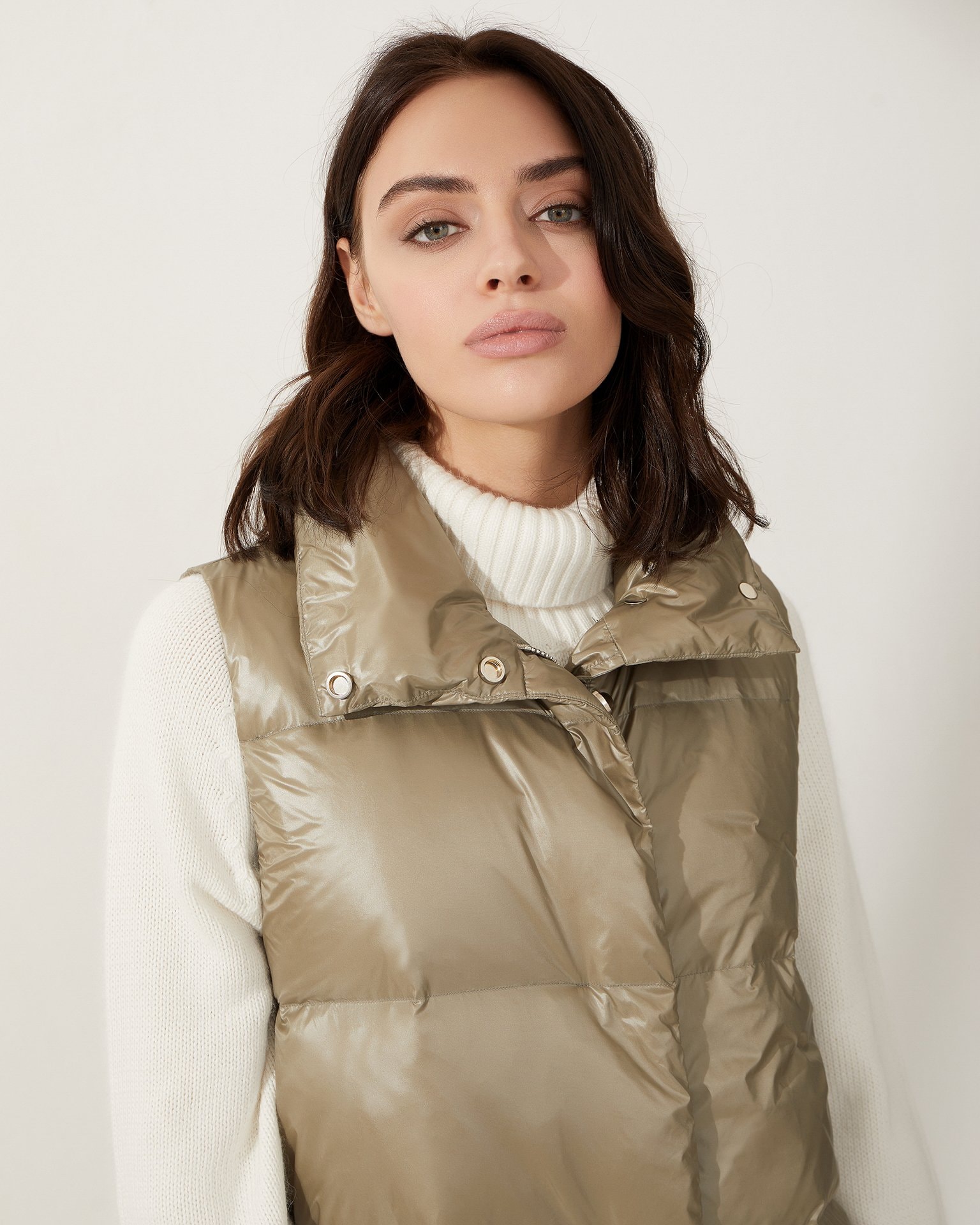 Khaki gilet, Olive — photo 6