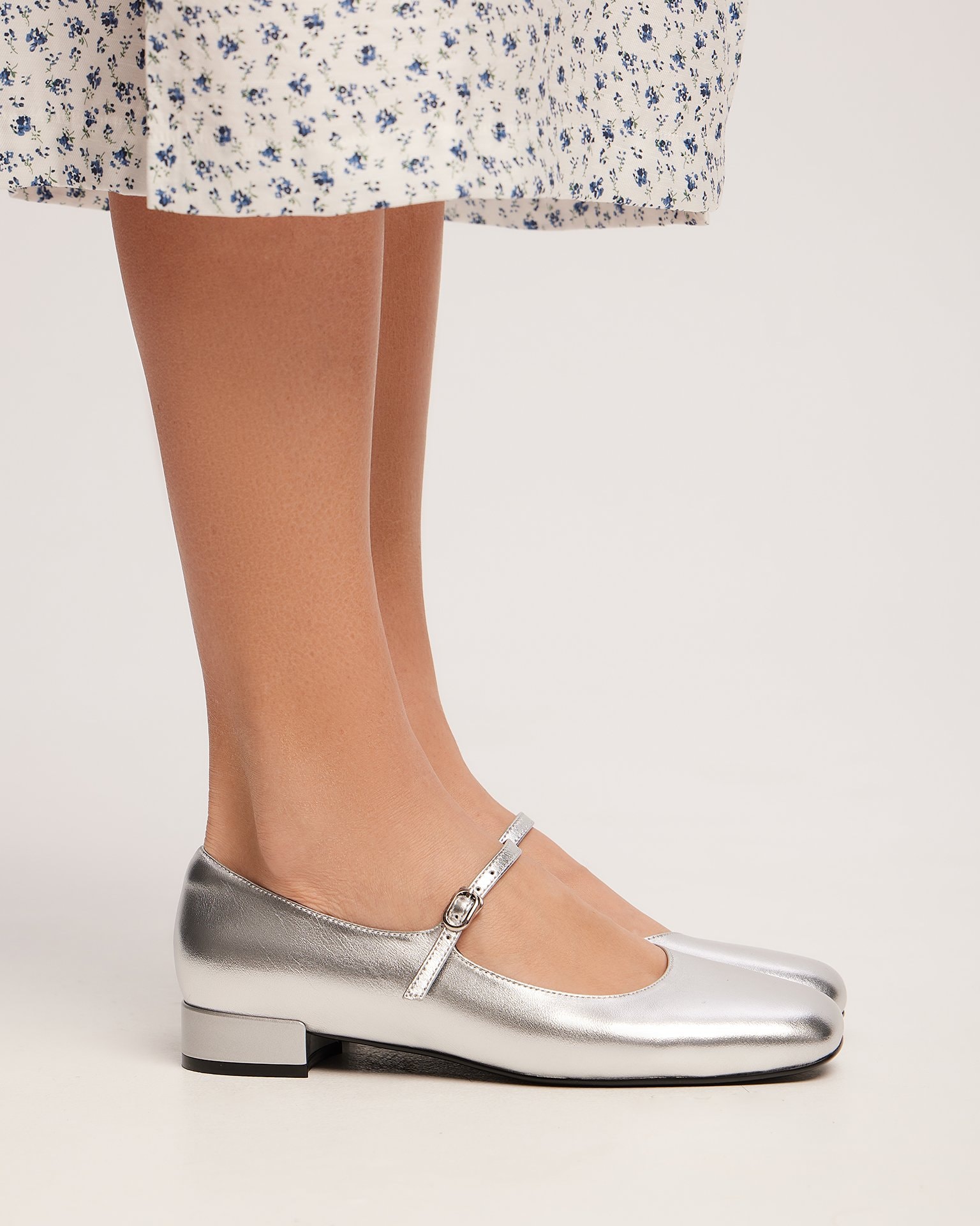 Silver Mary Jane shoes, Silver — photo 9